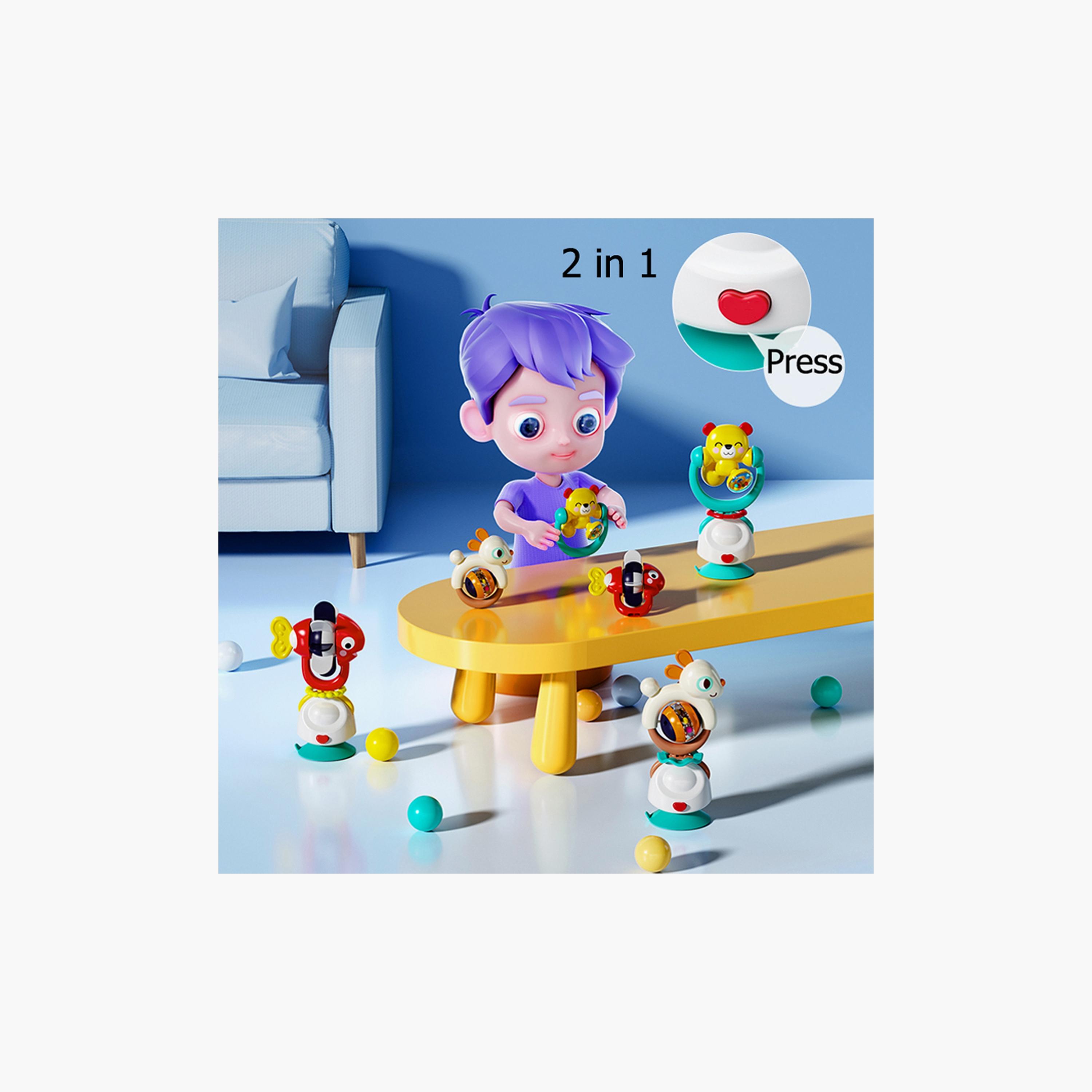 ألعاب هولا 2 في 1 لكرسي الأطفال المرتفع وألعاب شفط خشخيشة الأطفال على شكل سمكة - من عمر 6 أشهر فما فوق-toys-babyandtoddlertoys-rattlesandteethers-image-3