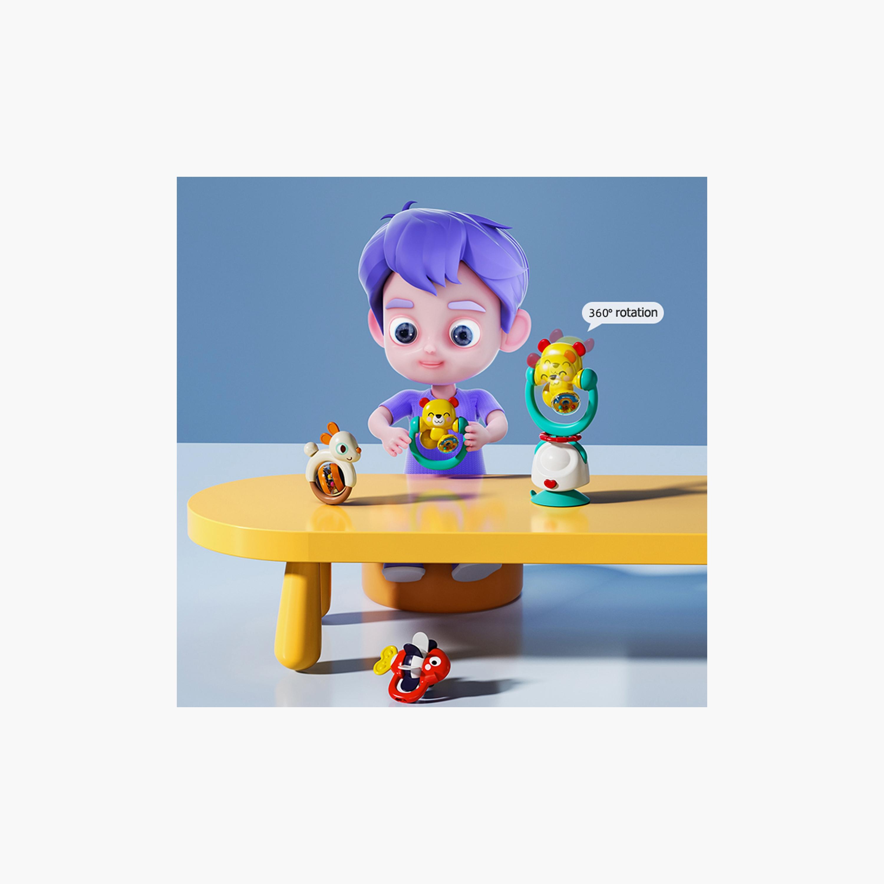 ألعاب هولا 2 في 1 لكرسي الأطفال المرتفع وألعاب شفط خشخيشة الأطفال على شكل سمكة - من عمر 6 أشهر فما فوق-toys-babyandtoddlertoys-rattlesandteethers-image-2