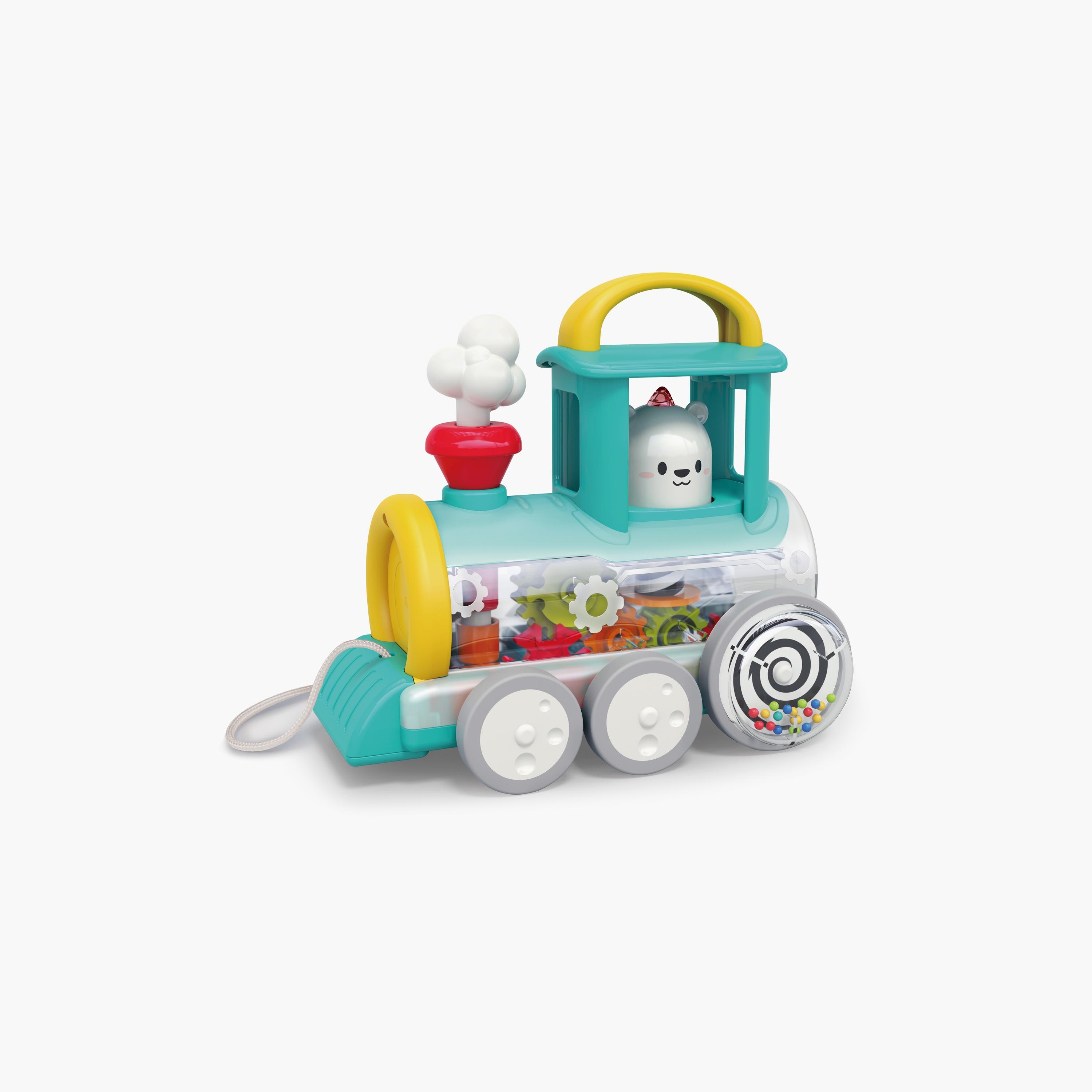 Hola Pull Along Train Engine Steam Toys - 6 Months+-toys-babyandtoddlertoys-pushandpulltoys-image-1