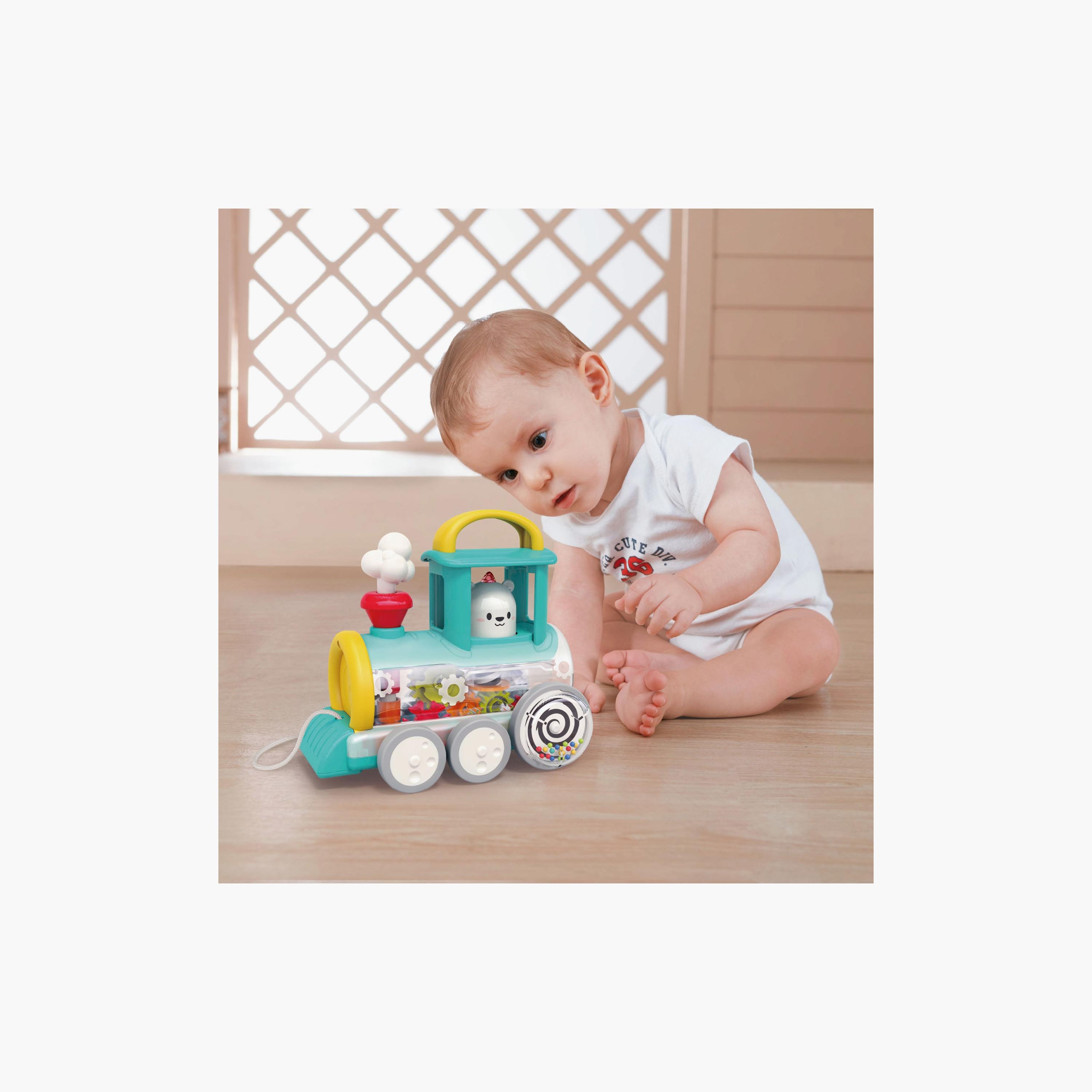 Hola Pull Along Train Engine Steam Toys - 6 Months+-toys-babyandtoddlertoys-pushandpulltoys-image-2