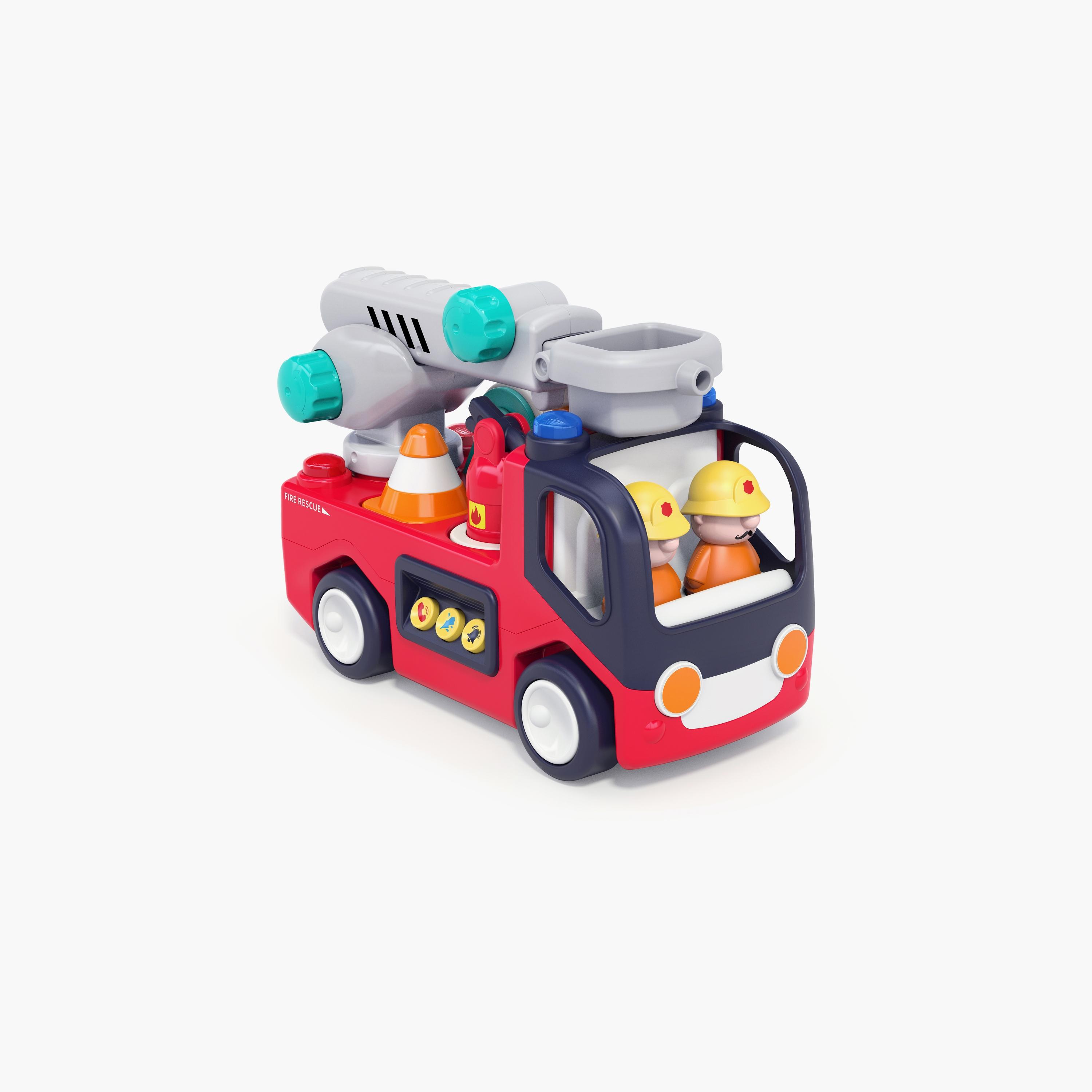 لعبة سيارة إطفاء هولا للتعليم المبكر مع أضواء وأصوات - من 3 سنوات فما فوق-toys-playvehicles-vehicleplaysets-image-1