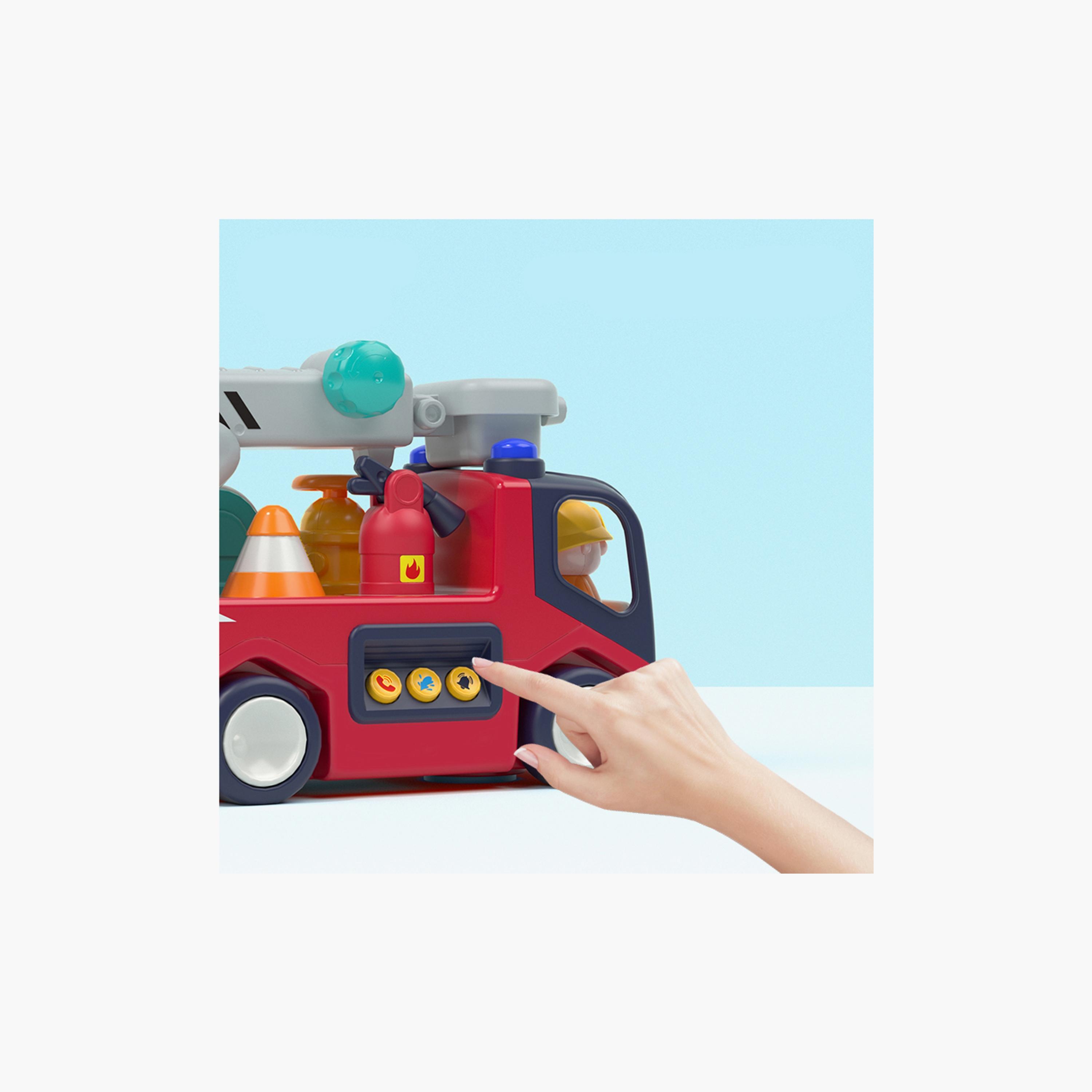 لعبة سيارة إطفاء هولا للتعليم المبكر مع أضواء وأصوات - من 3 سنوات فما فوق-toys-playvehicles-vehicleplaysets-image-11