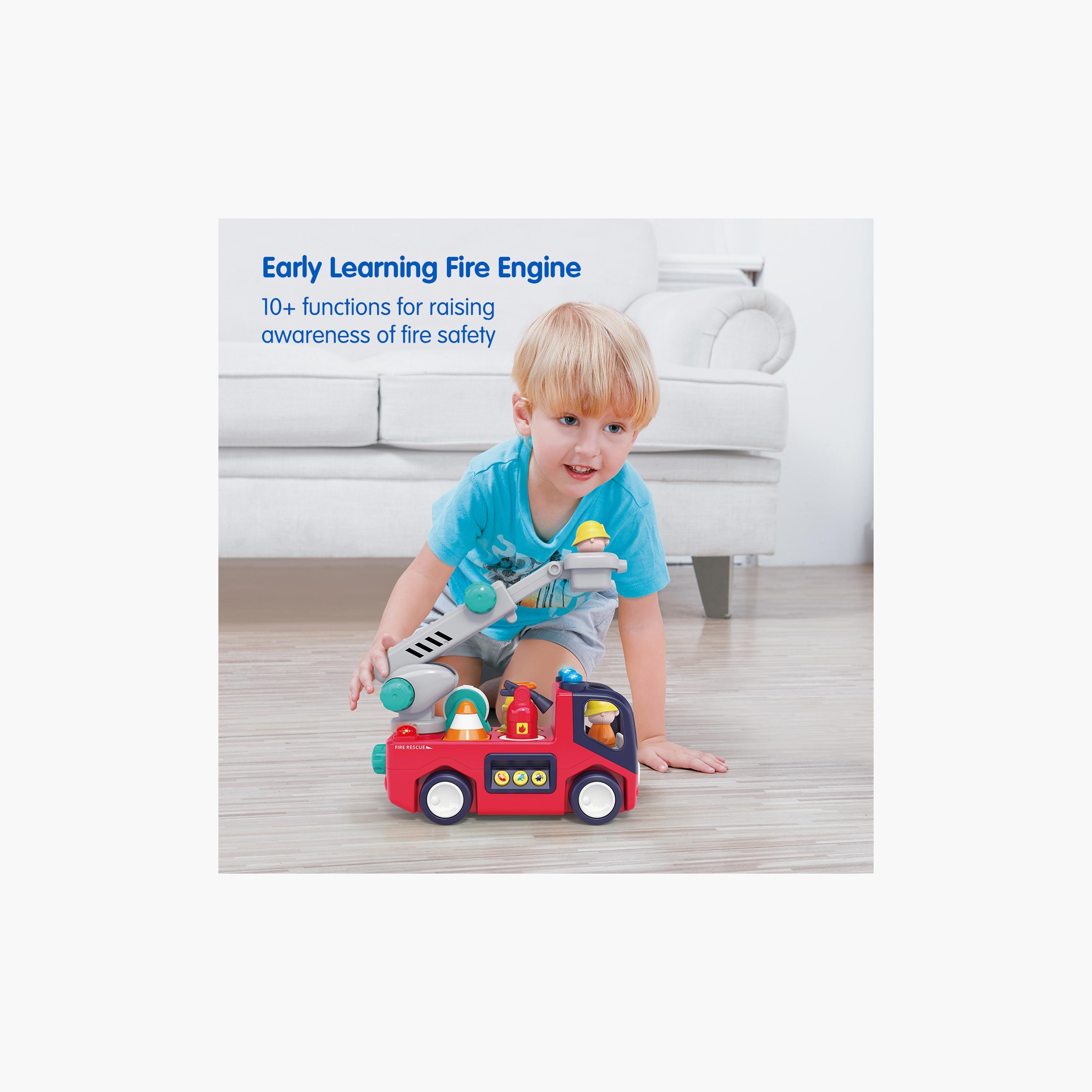 لعبة سيارة إطفاء هولا للتعليم المبكر مع أضواء وأصوات - من 3 سنوات فما فوق-toys-playvehicles-vehicleplaysets-image-12