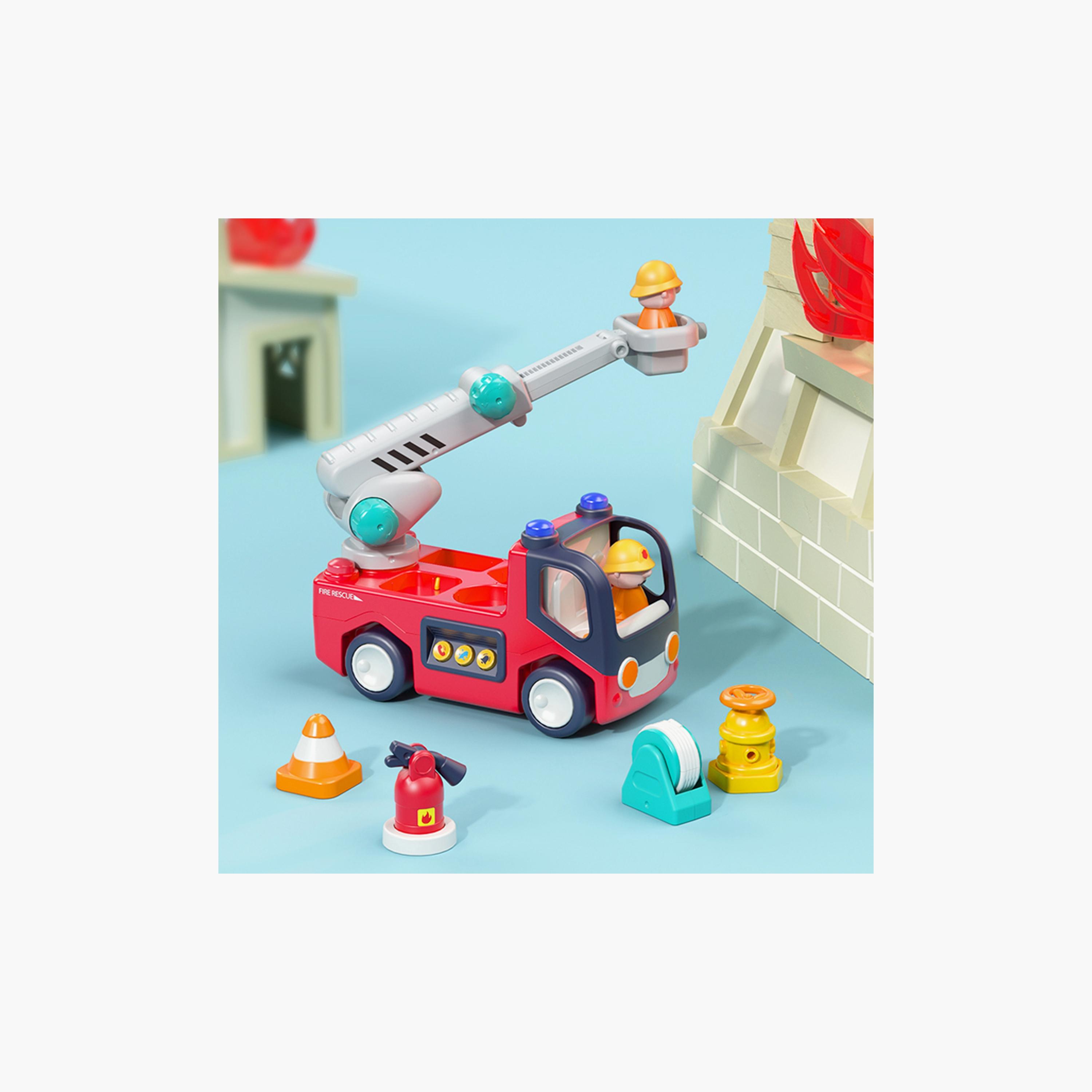 لعبة سيارة إطفاء هولا للتعليم المبكر مع أضواء وأصوات - من 3 سنوات فما فوق-toys-playvehicles-vehicleplaysets-image-4