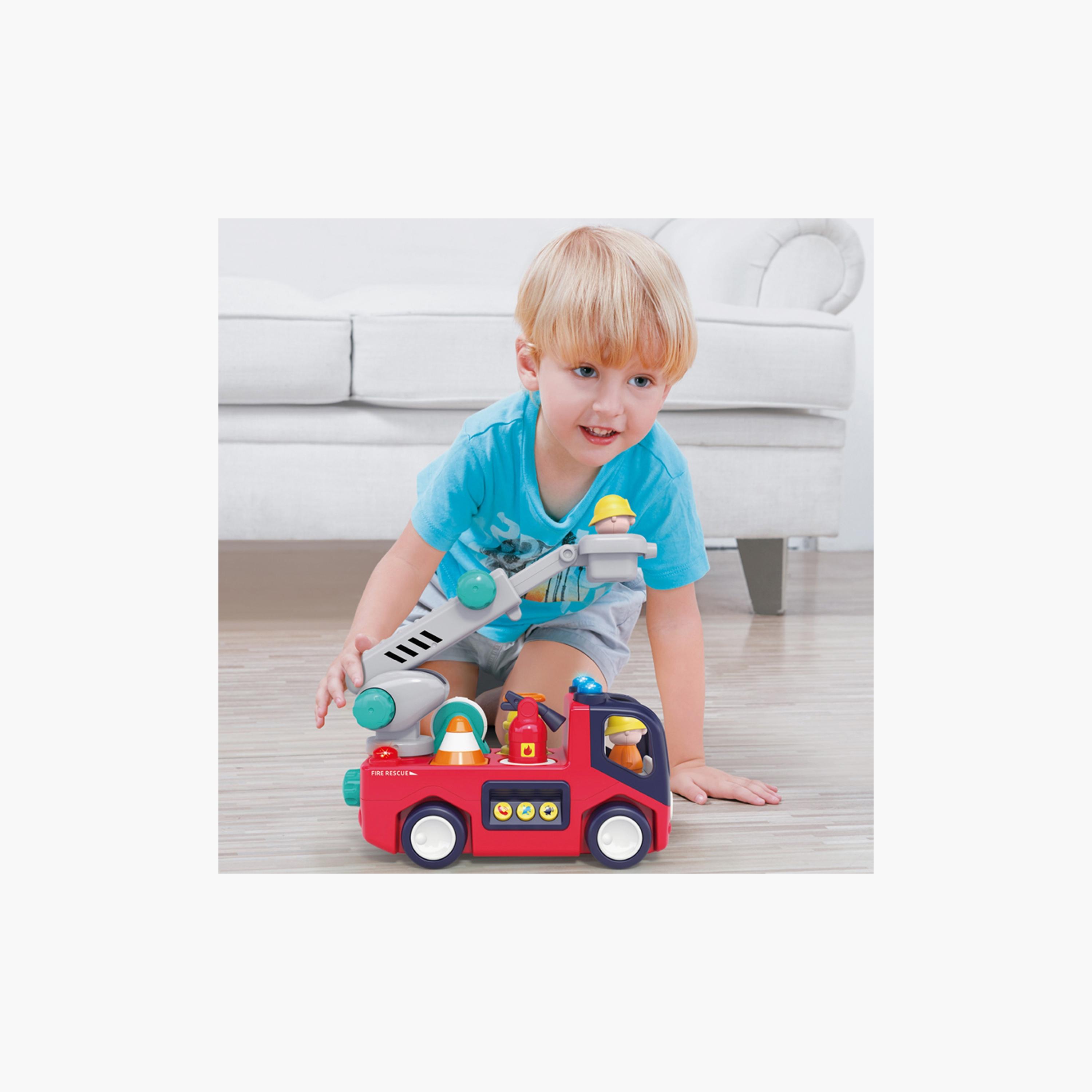لعبة سيارة إطفاء هولا للتعليم المبكر مع أضواء وأصوات - من 3 سنوات فما فوق-toys-playvehicles-vehicleplaysets-image-6