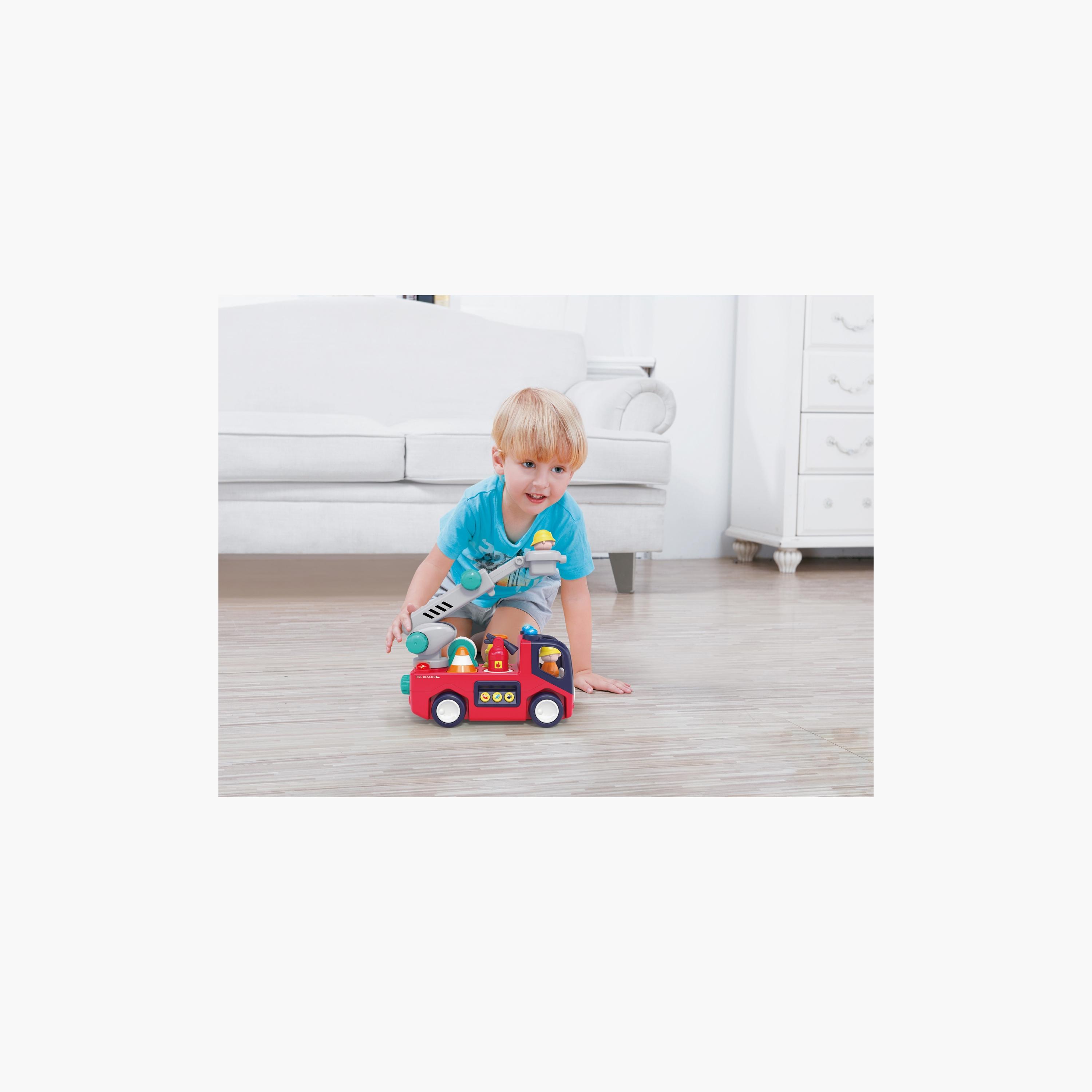 لعبة سيارة إطفاء هولا للتعليم المبكر مع أضواء وأصوات - من 3 سنوات فما فوق-toys-playvehicles-vehicleplaysets-image-7