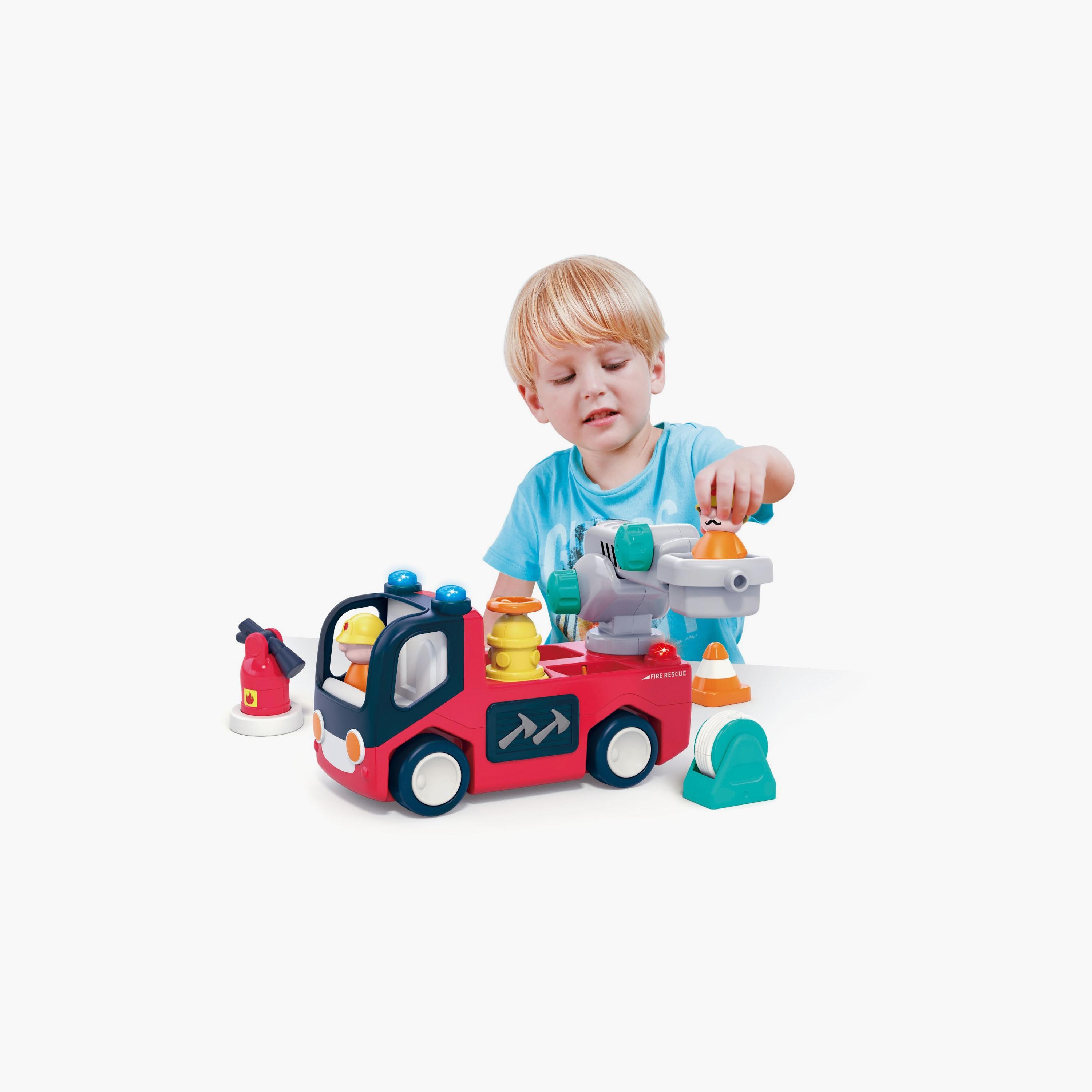 لعبة سيارة إطفاء هولا للتعليم المبكر مع أضواء وأصوات - من 3 سنوات فما فوق-toys-playvehicles-vehicleplaysets-image-9