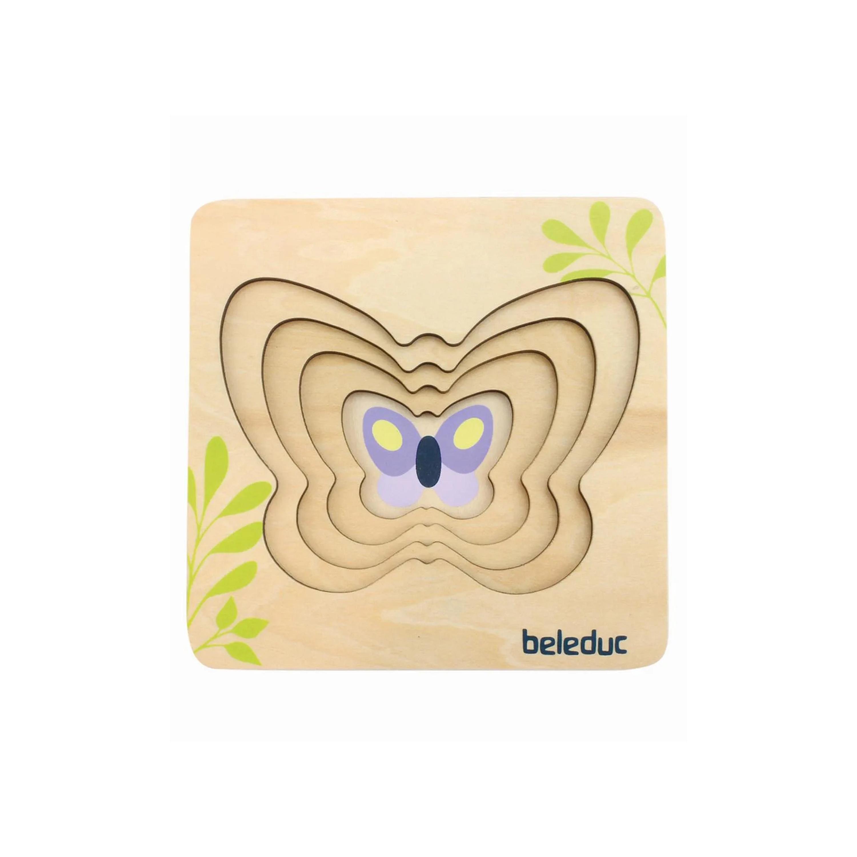 Beleduc Layered Wooden Butterfly Puzzle-4-Layer Educational Puzzle-toys-indoortoys-puzzles-image-1