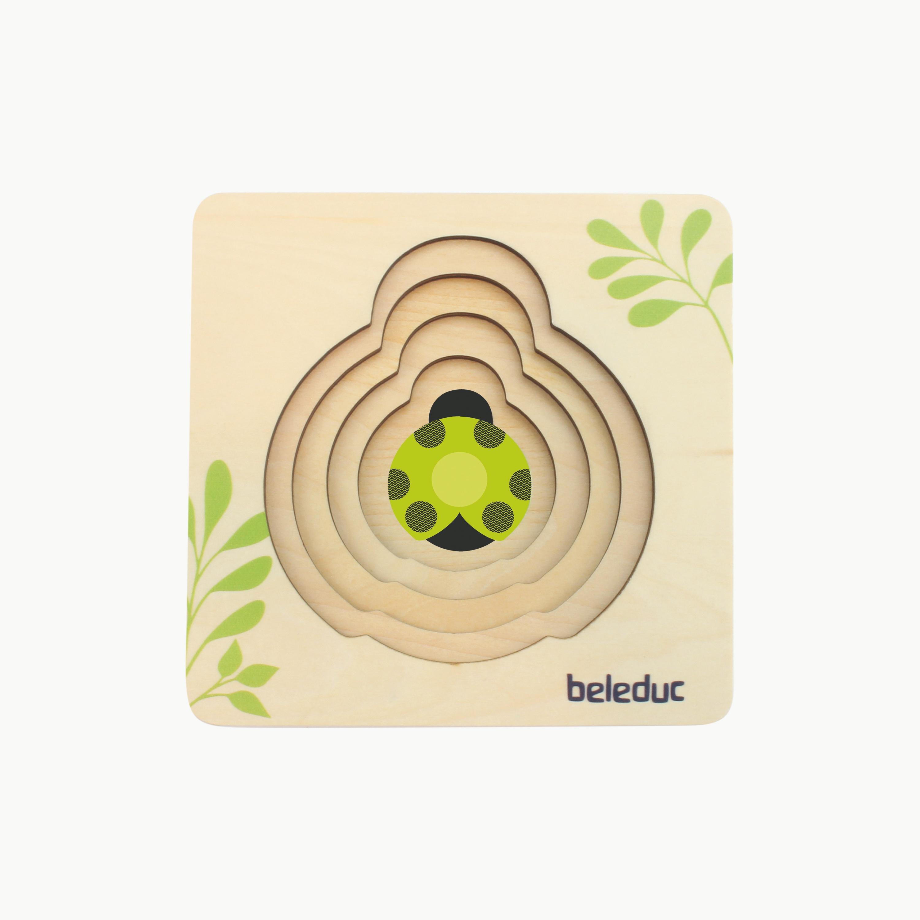 Beleduc Layered Wooden Ladybug Puzzle-4-Layer Educational Puzzle-toys-indoortoys-puzzles-image-1
