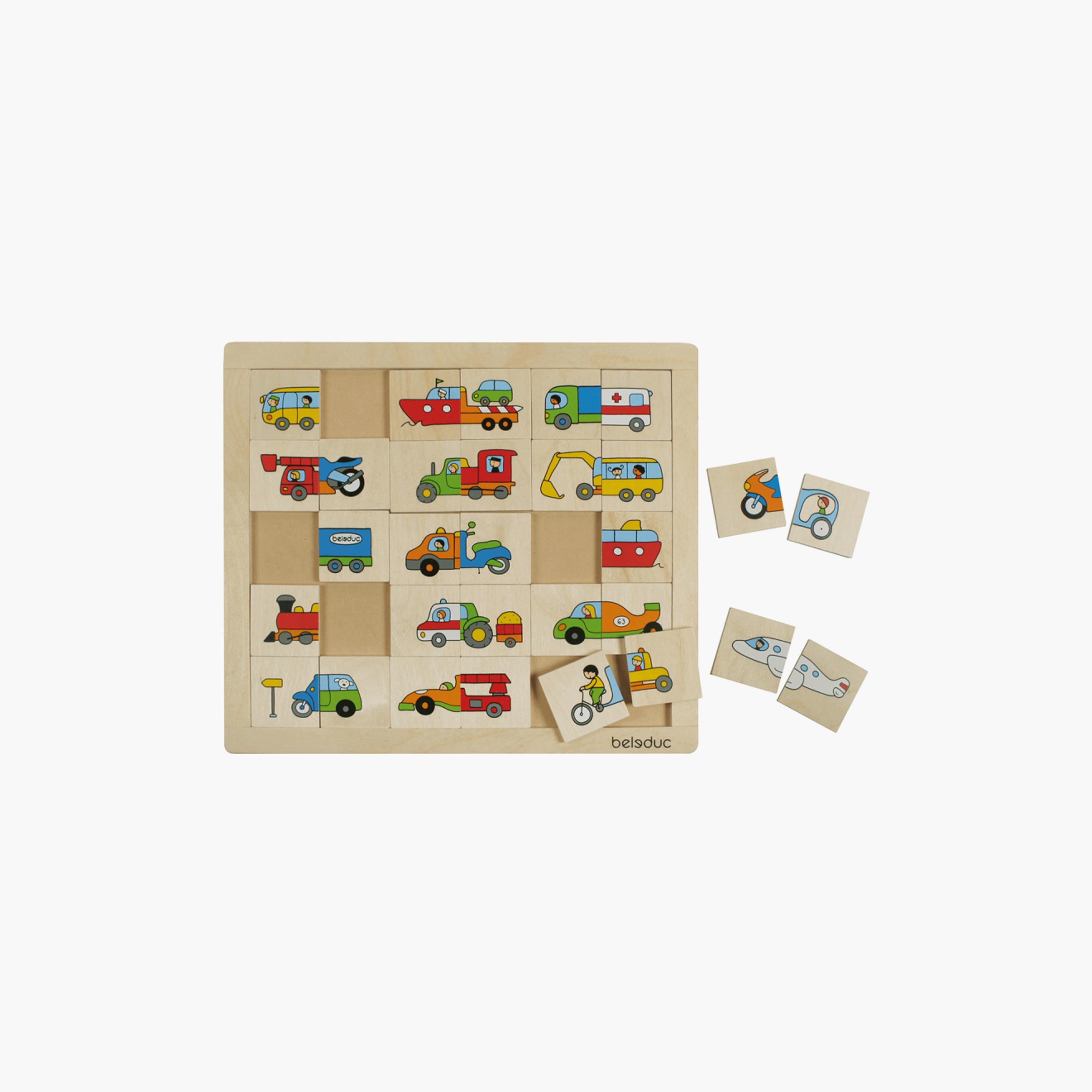 Beleduc 30-Piece Match & Mix Transport Puzzle - Wooden-toys-indoortoys-puzzles-image-2