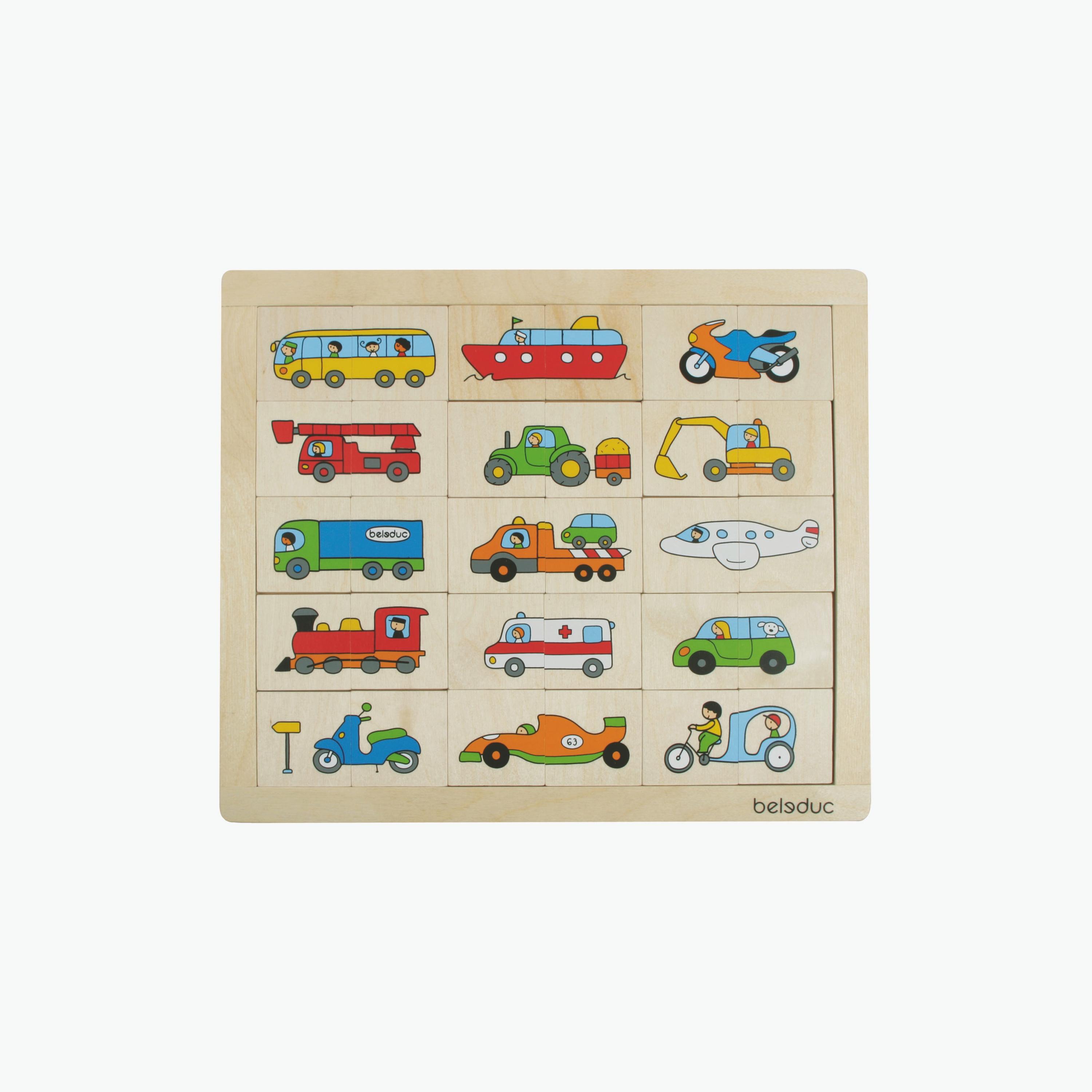 Beleduc 30-Piece Match & Mix Transport Puzzle - Wooden-toys-indoortoys-puzzles-image-4