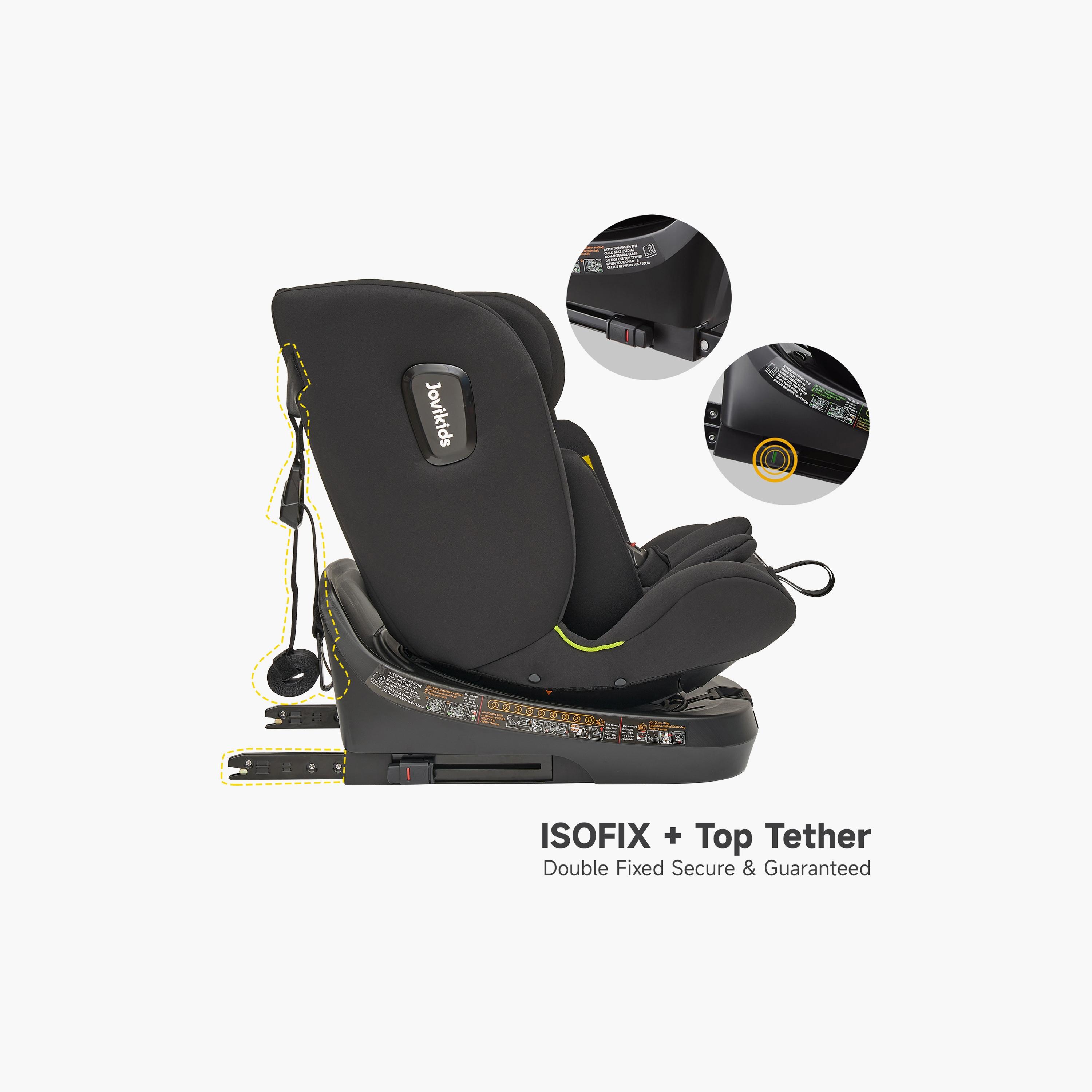 Jovikids Ranger TT ISOFIX 360° Rotating Car Seat I-Size - 0 Months -12 Years-baby-gear-carseats-image-16