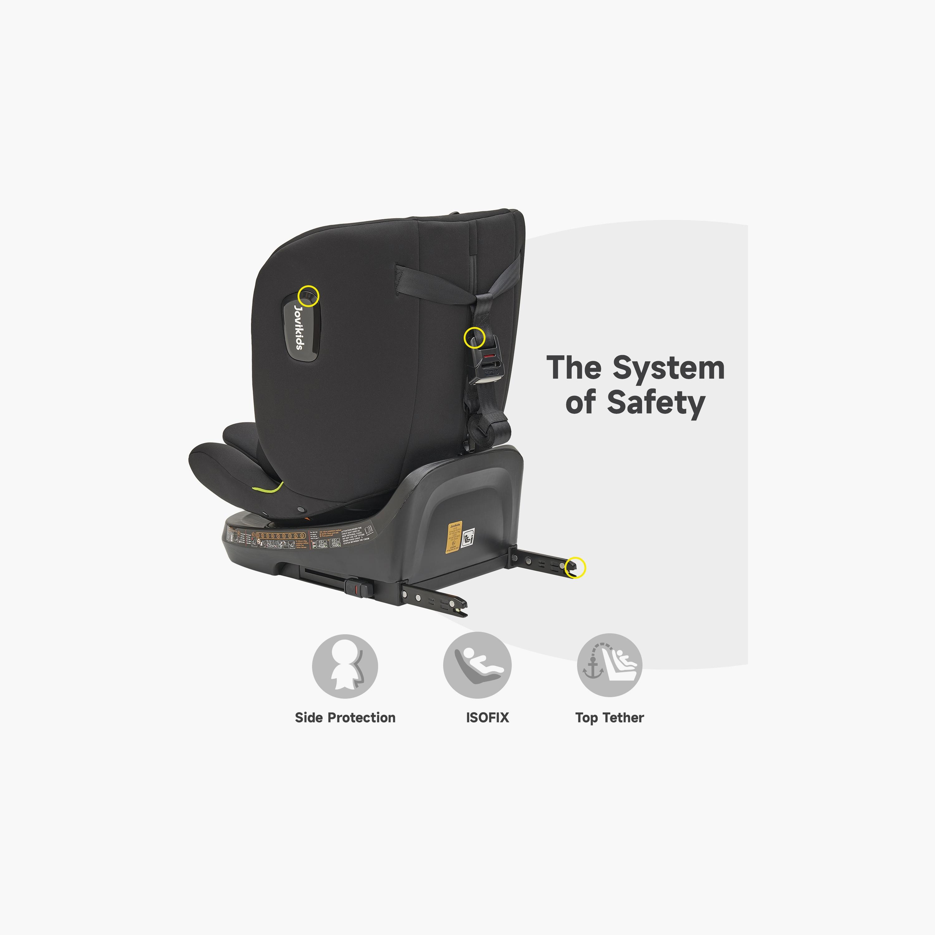 Jovikids Ranger TT ISOFIX 360° Rotating Car Seat I-Size - 0 Months -12 Years-baby-gear-carseats-image-17