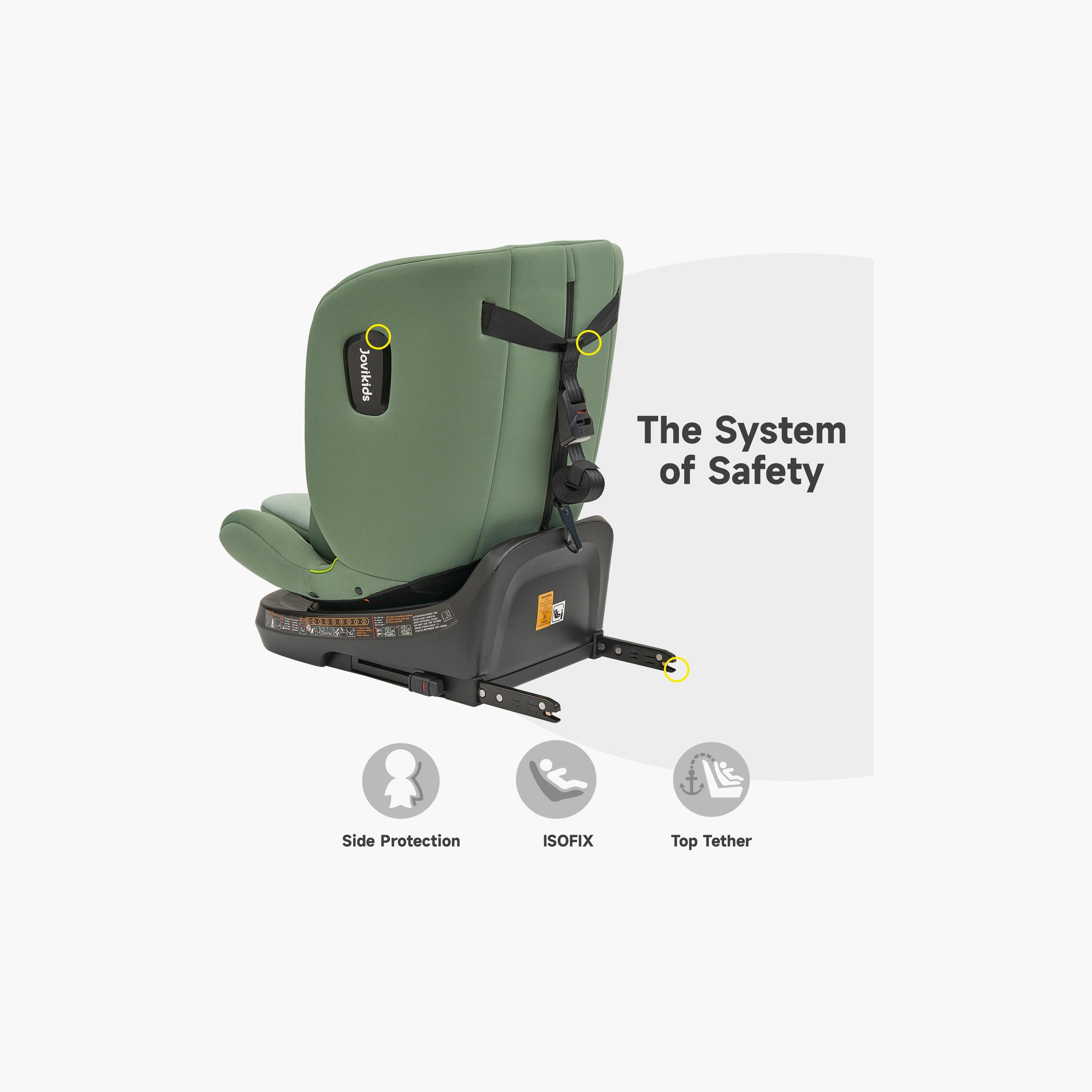 Jovikids Ranger TT ISOFIX 360° Rotating Car Seat I-Size - 0 Months -12 Years-baby-gear-carseats-image-18
