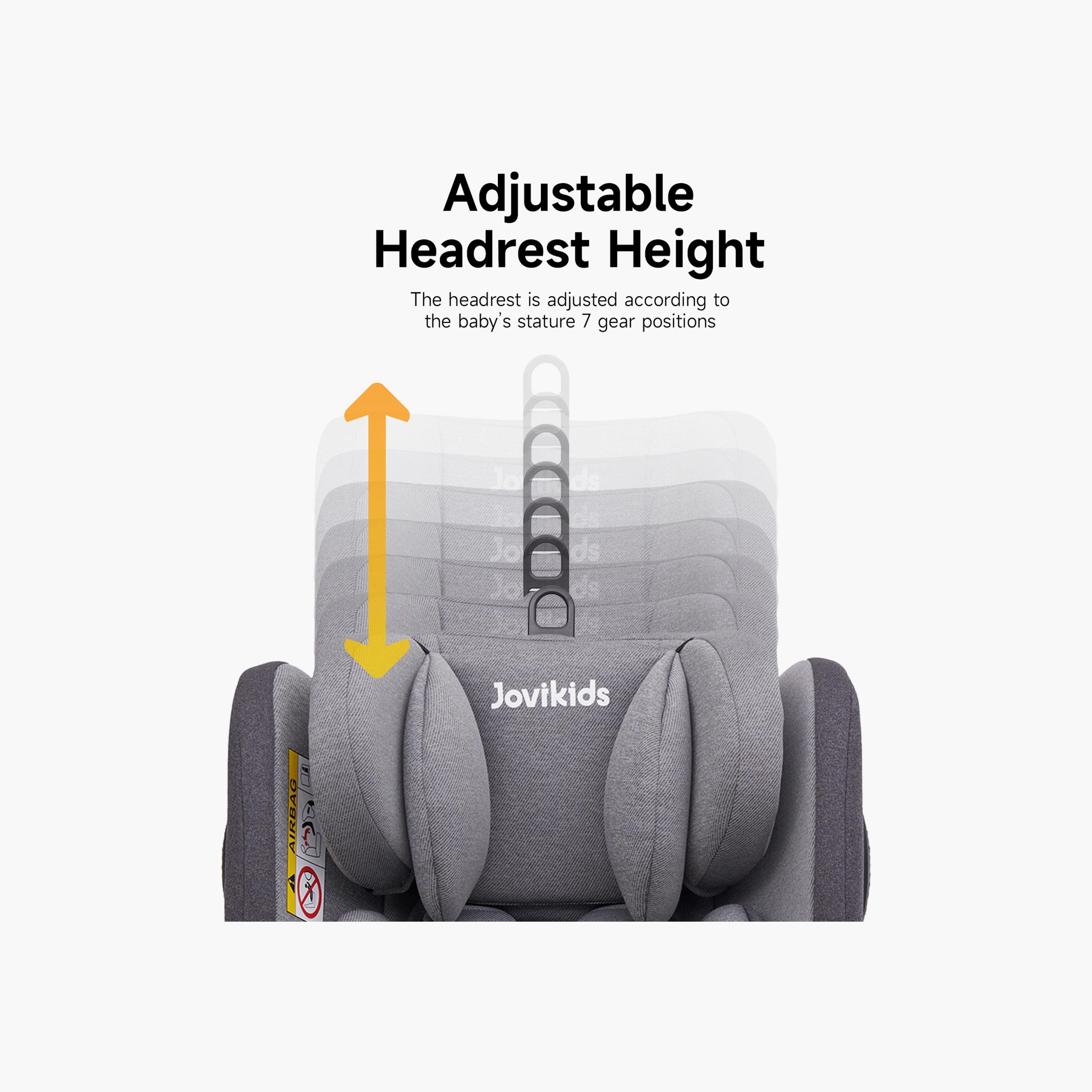 Jovikids Angel ISOFIX Rotating Carseat 360° Group 0/1/2/3 - 0-12 Years-baby-gear-carseats-image-5