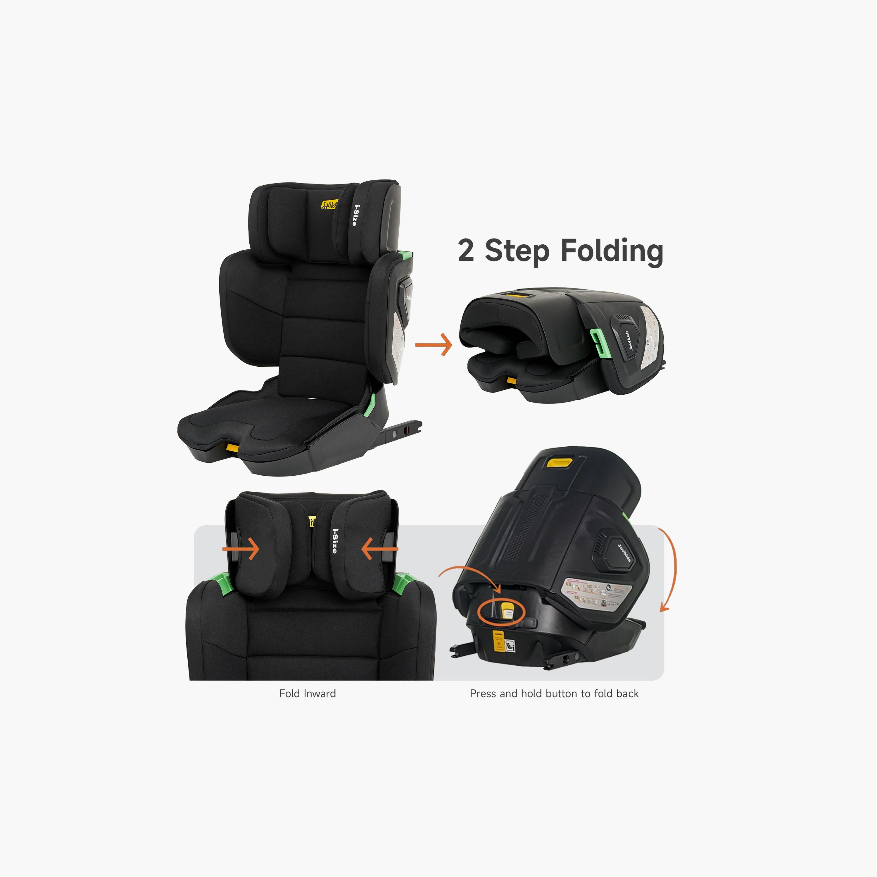 Jovikids Rober I-Size ISOFIX Booster Car Seat - 3-12 Years - Cabin Size-baby-gear-carseats-image-15