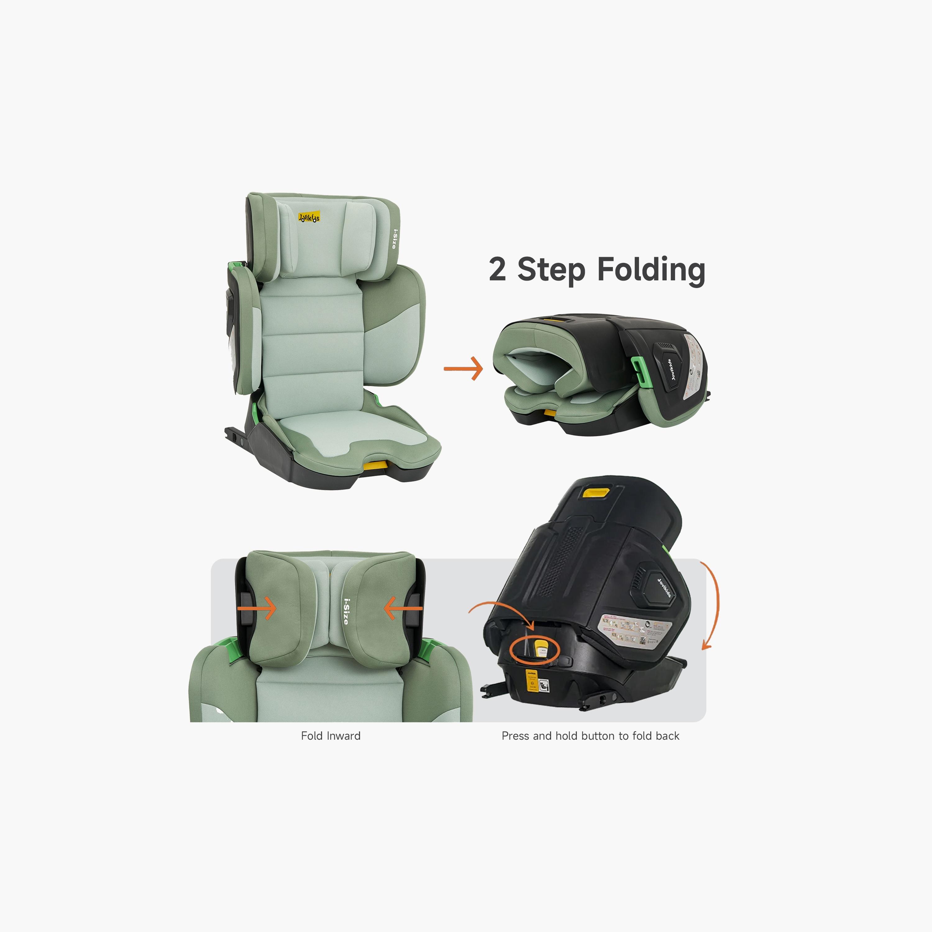 Jovikids Rober I-Size ISOFIX Booster Car Seat - 3-12 Years - Cabin Size-baby-gear-carseats-image-15