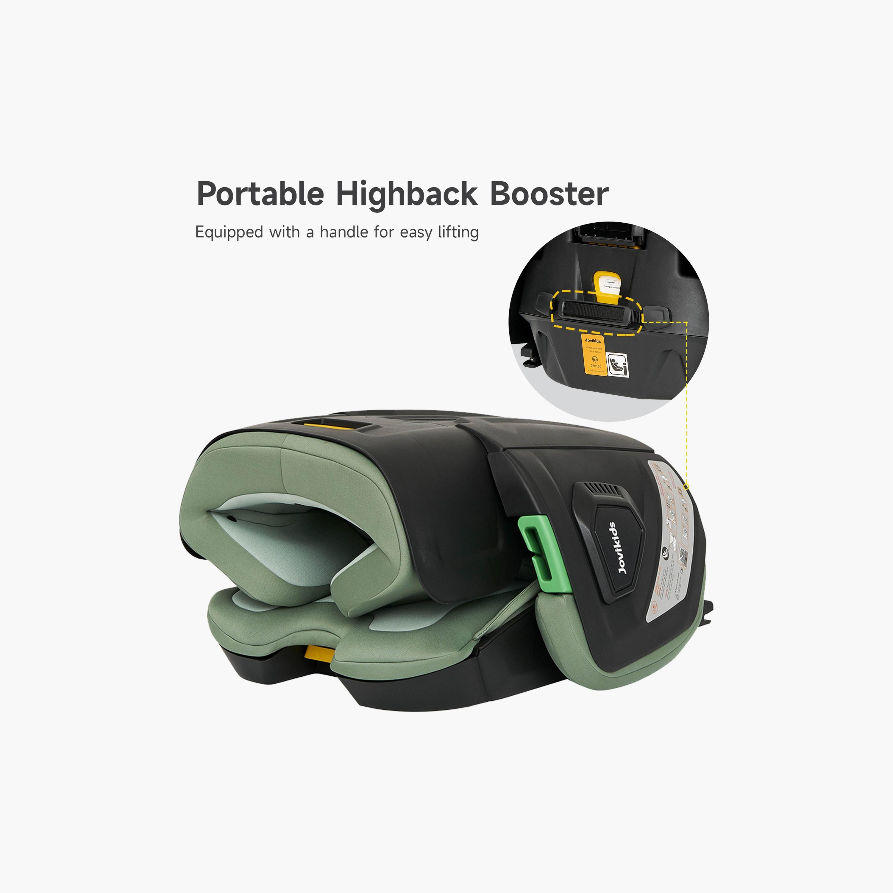 Jovikids Rober I-Size ISOFIX Booster Car Seat - 3-12 Years - Cabin Size-baby-gear-carseats-image-4