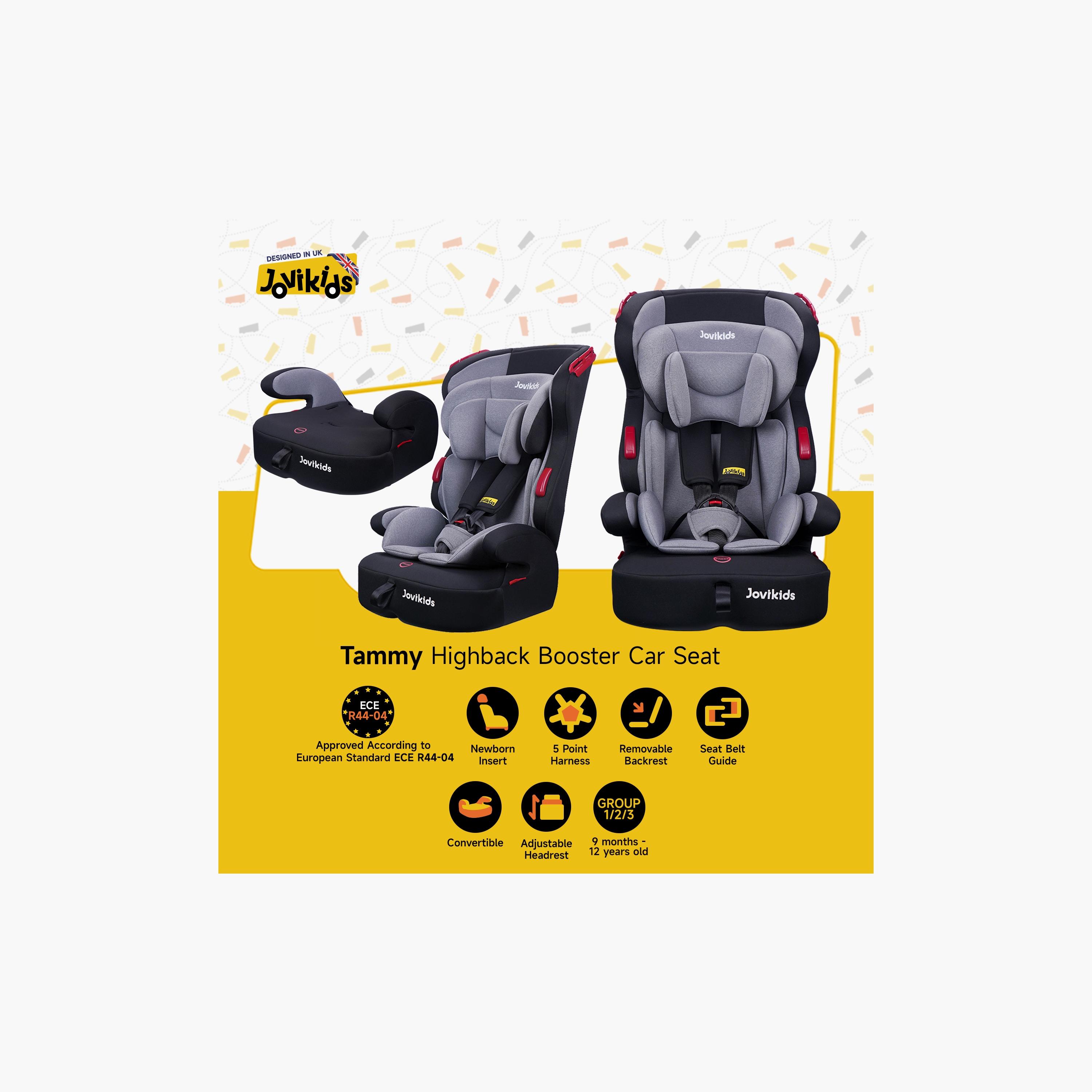 Jovikids Tammy Car Seat with 3 Point Seat Belt - 9 Months - 12 Year-baby-gear-carseats-image-13
