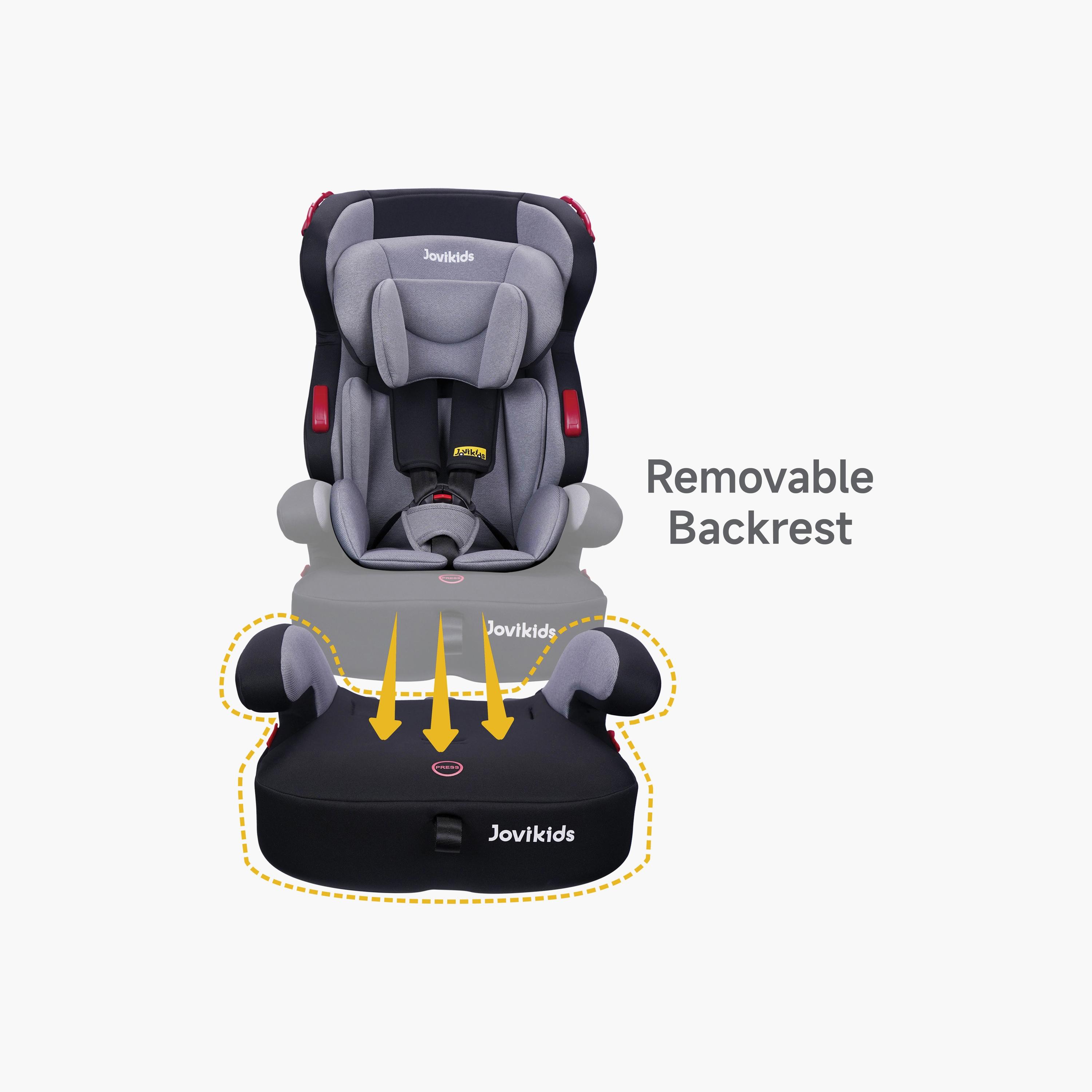 Jovikids Tammy Car Seat with 3 Point Seat Belt - 9 Months - 12 Year-baby-gear-carseats-image-15