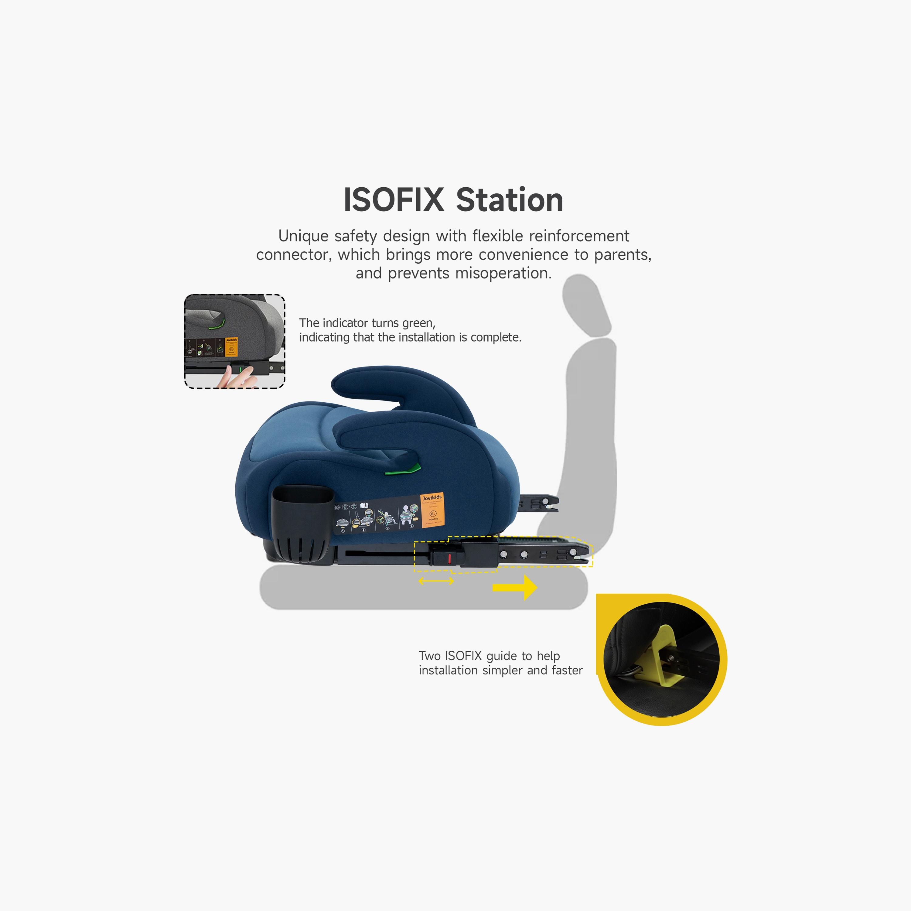 Jovikids Ohho+ I-Size ISOFIX Booster Car Seat for Car - 6-12 Years-baby-gear-carseats-image-10