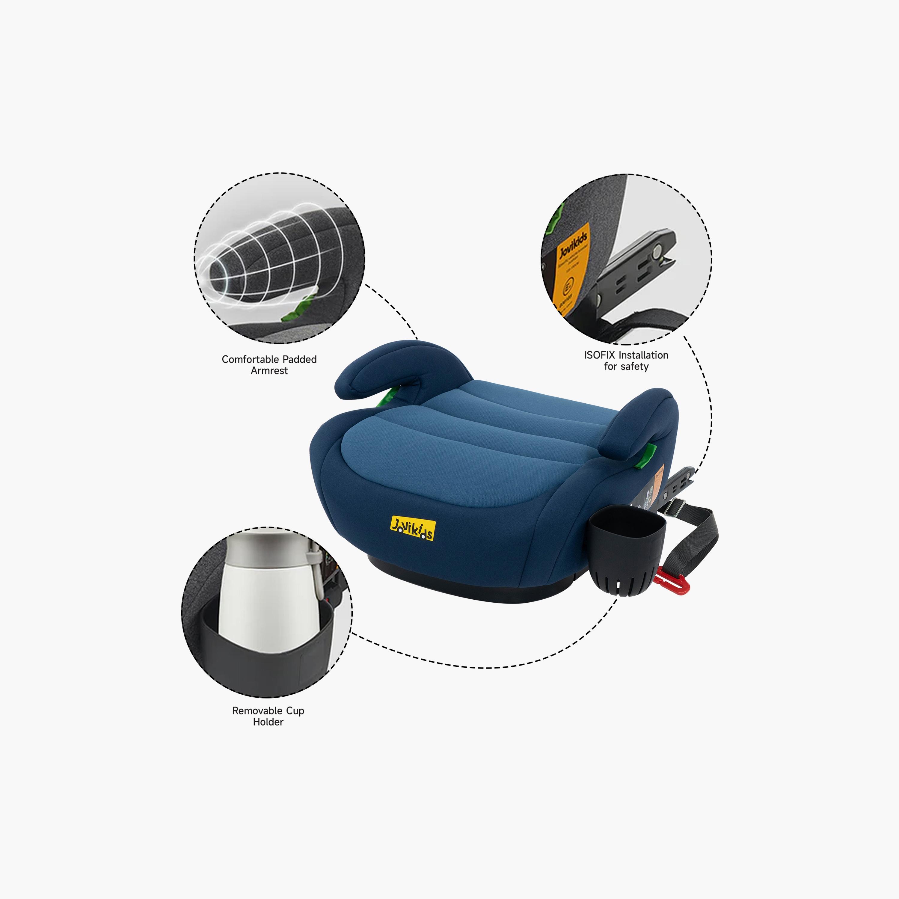Jovikids Ohho+ I-Size ISOFIX Booster Car Seat for Car - 6-12 Years-baby-gear-carseats-image-9