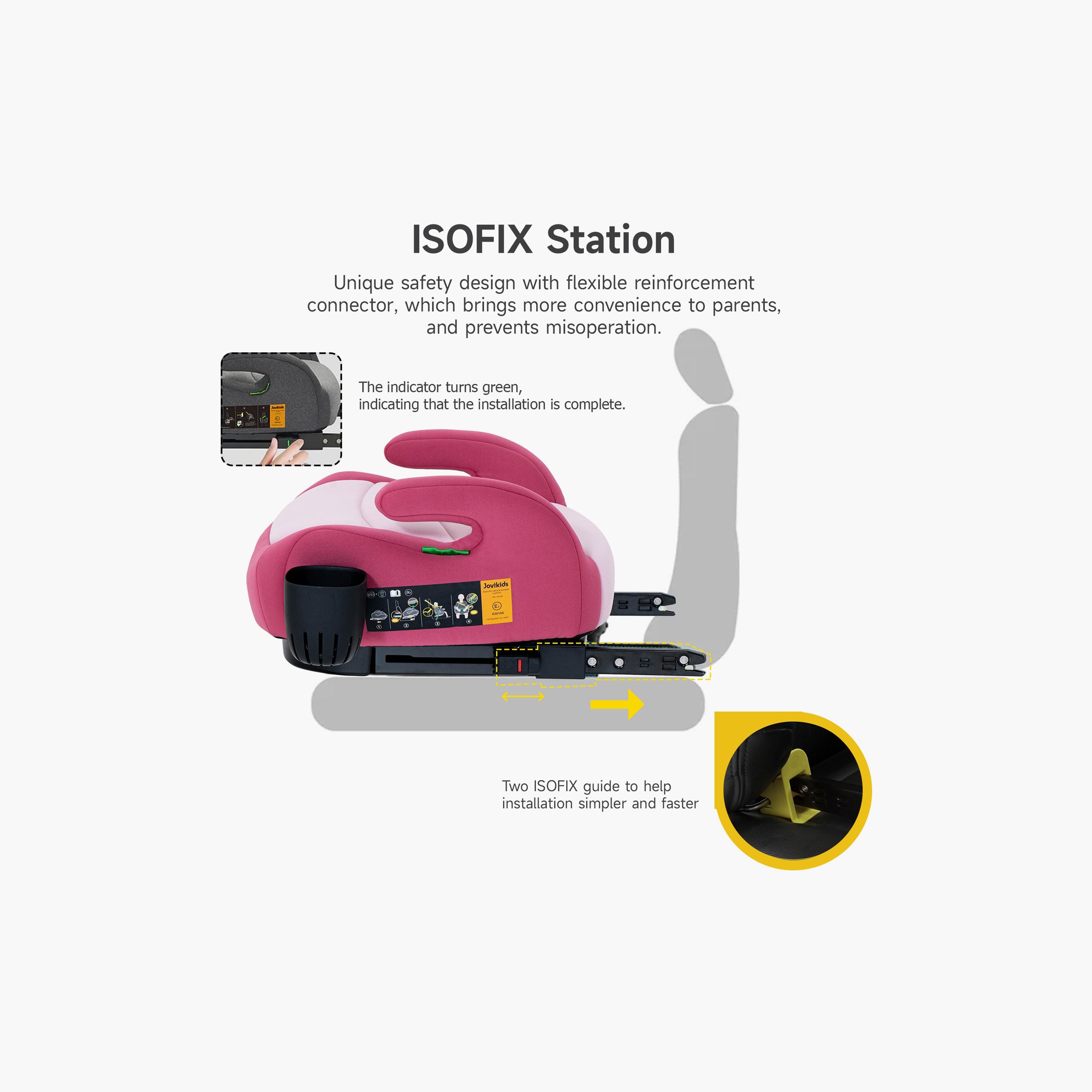 Jovikids Ohho+ I-Size ISOFIX Booster Car Seat for Car - 6-12 Years-baby-gear-carseats-image-10