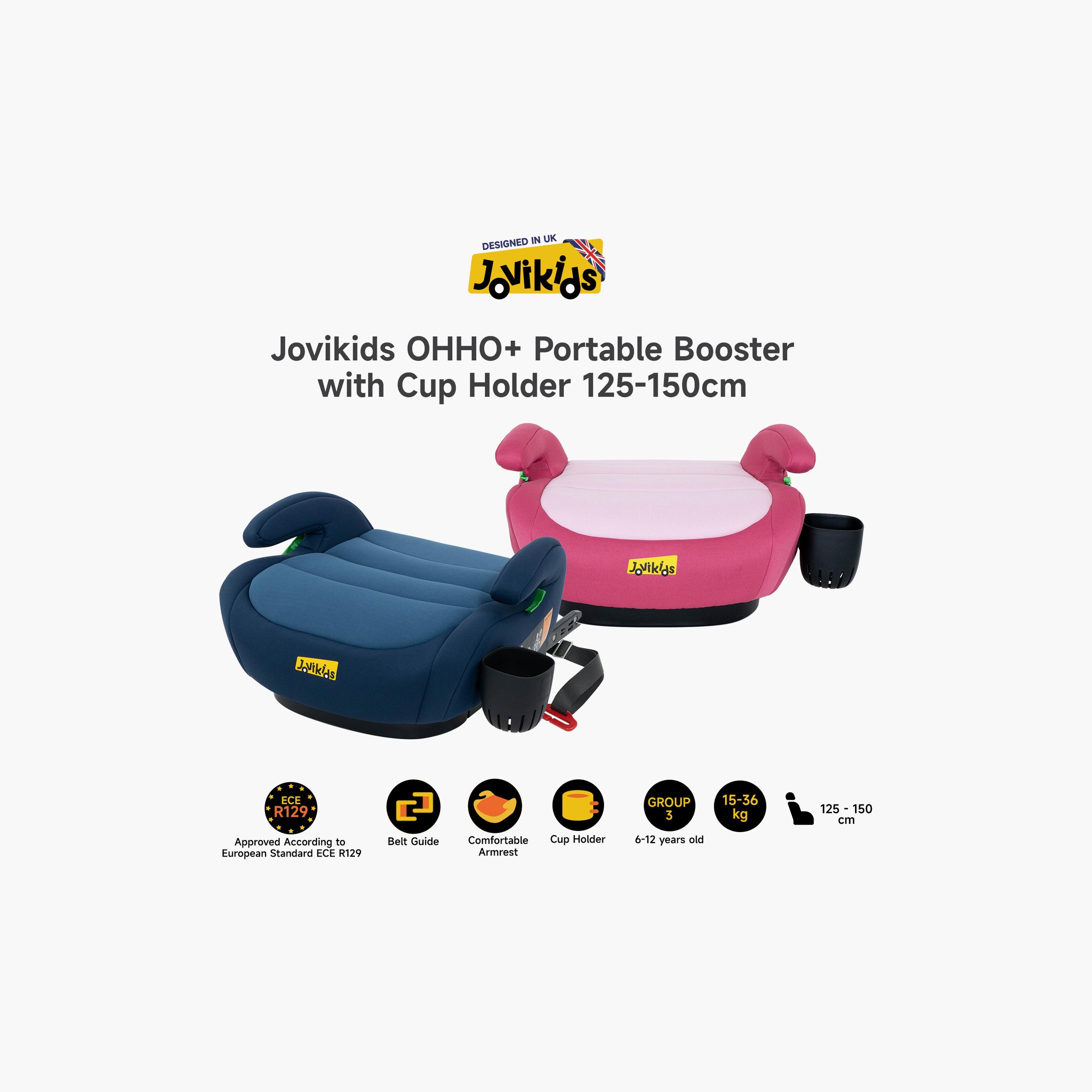Jovikids Ohho+ I-Size ISOFIX Booster Car Seat for Car - 6-12 Years-baby-gear-carseats-image-5