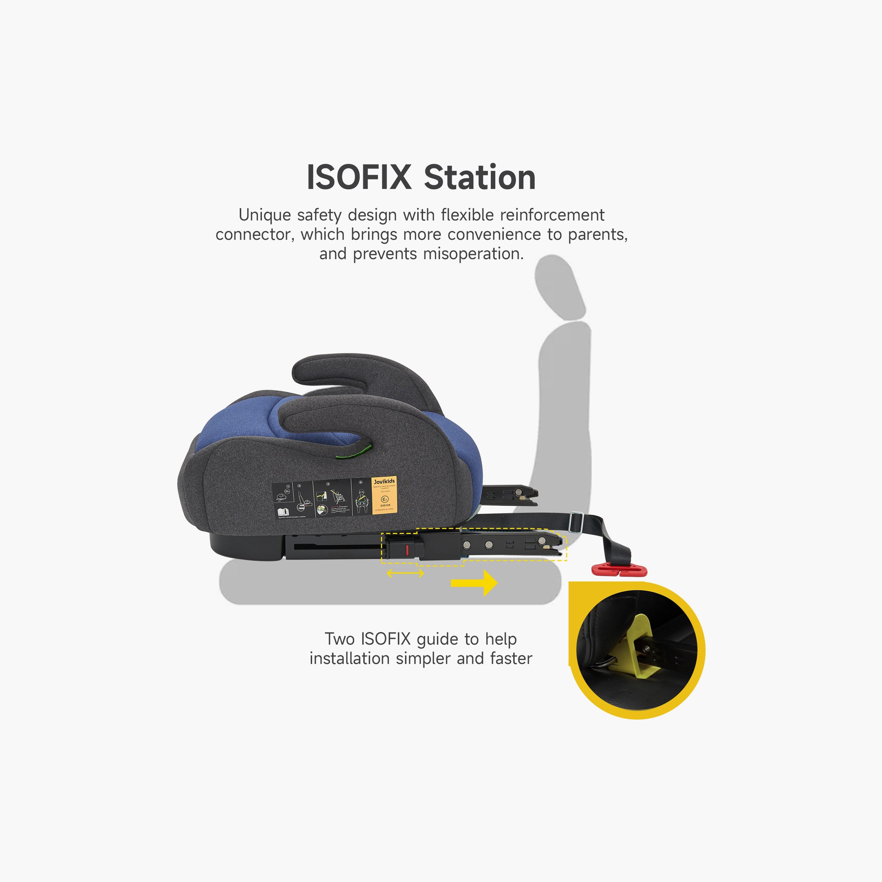 Jovikids Ohho I-Size ISOFIX Booster Car Seat for Car - 6-12 Years-baby-gear-carseats-image-4