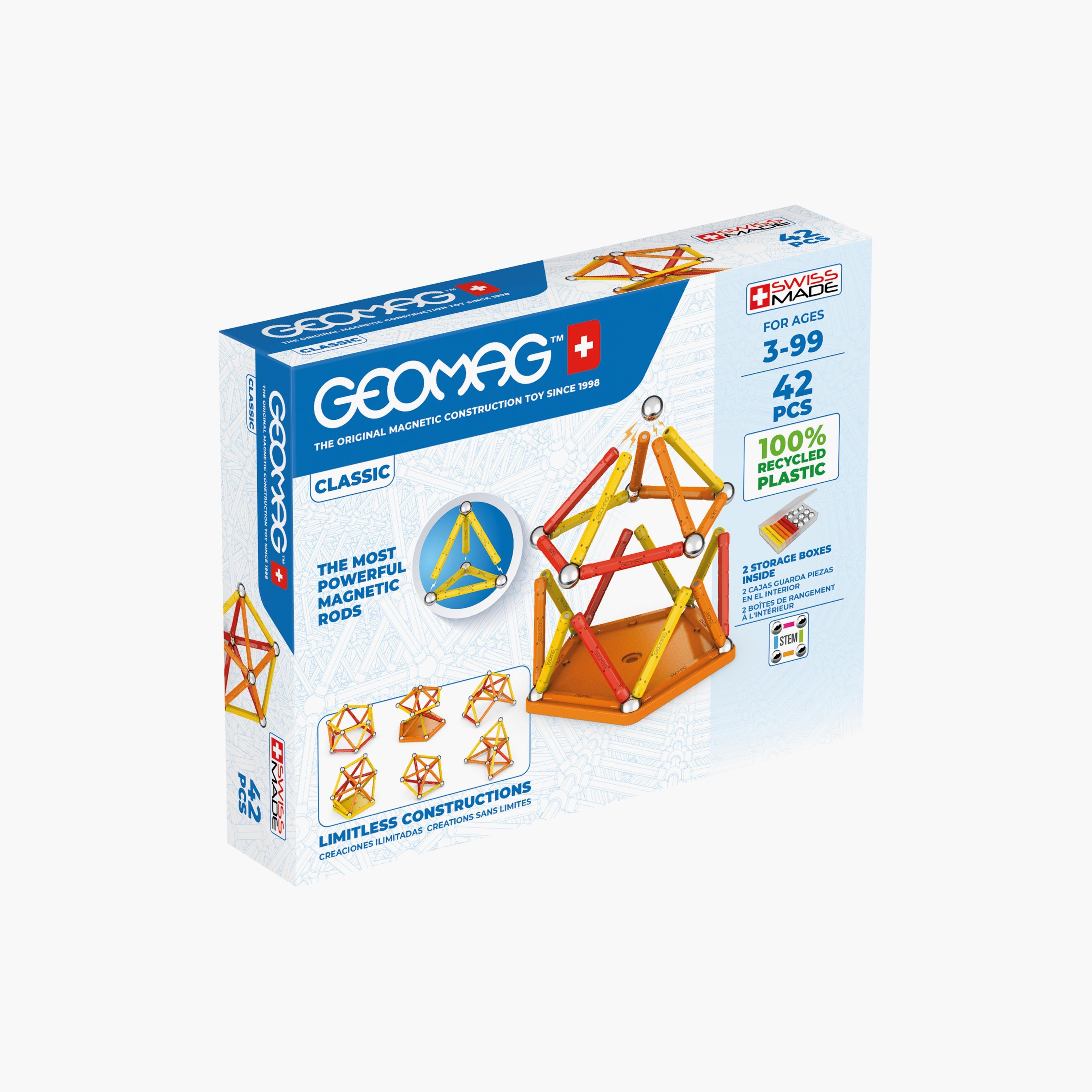 Geomag 42-Piece Classic Recycled Magnetic Construction STEM Toyss-toys-buildingblocks-magnetictoys-image-2