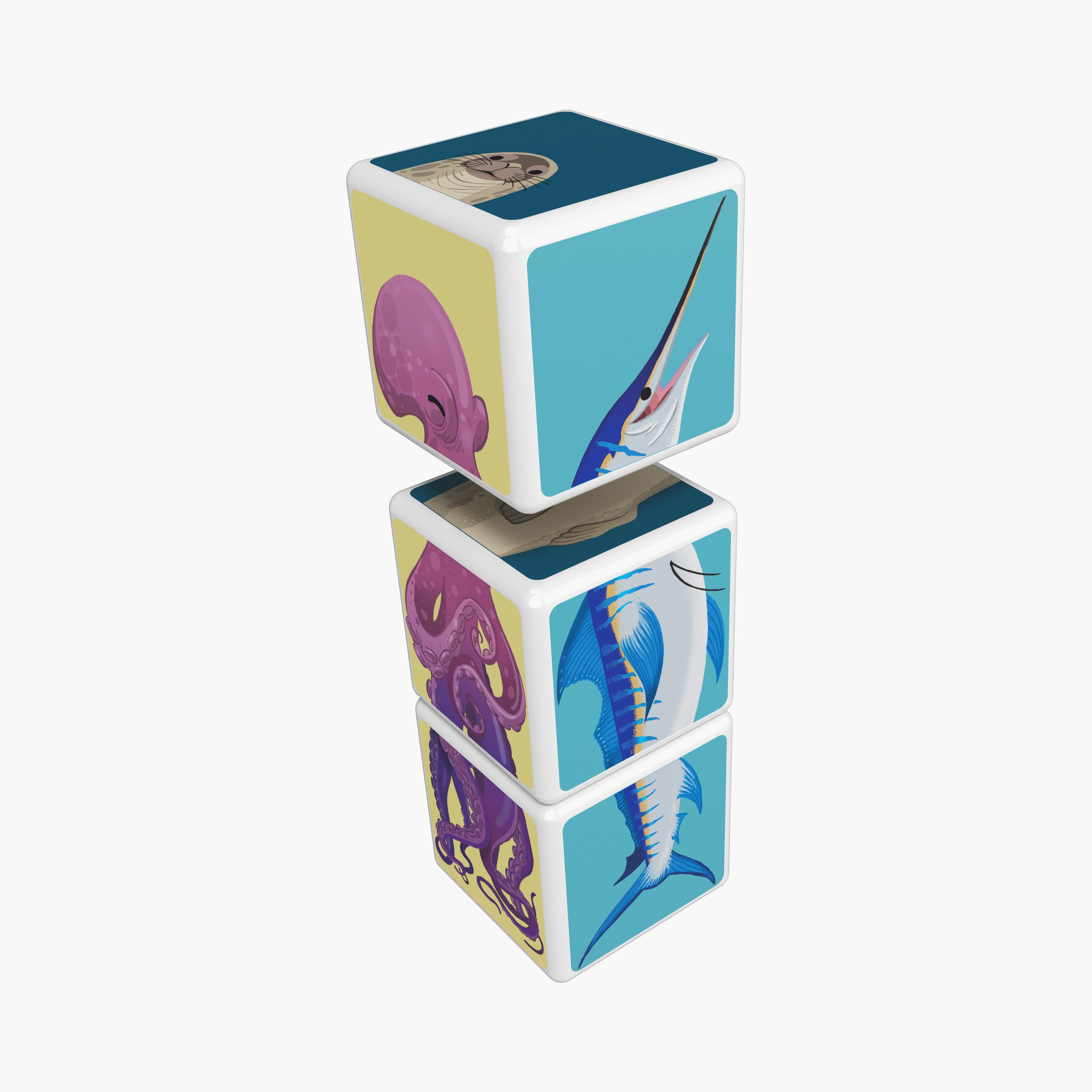 Geomag 3-Piece Magicube Mix & Match Ocean Animals STEM Toys-toys-buildingblocks-magnetictoys-image-1
