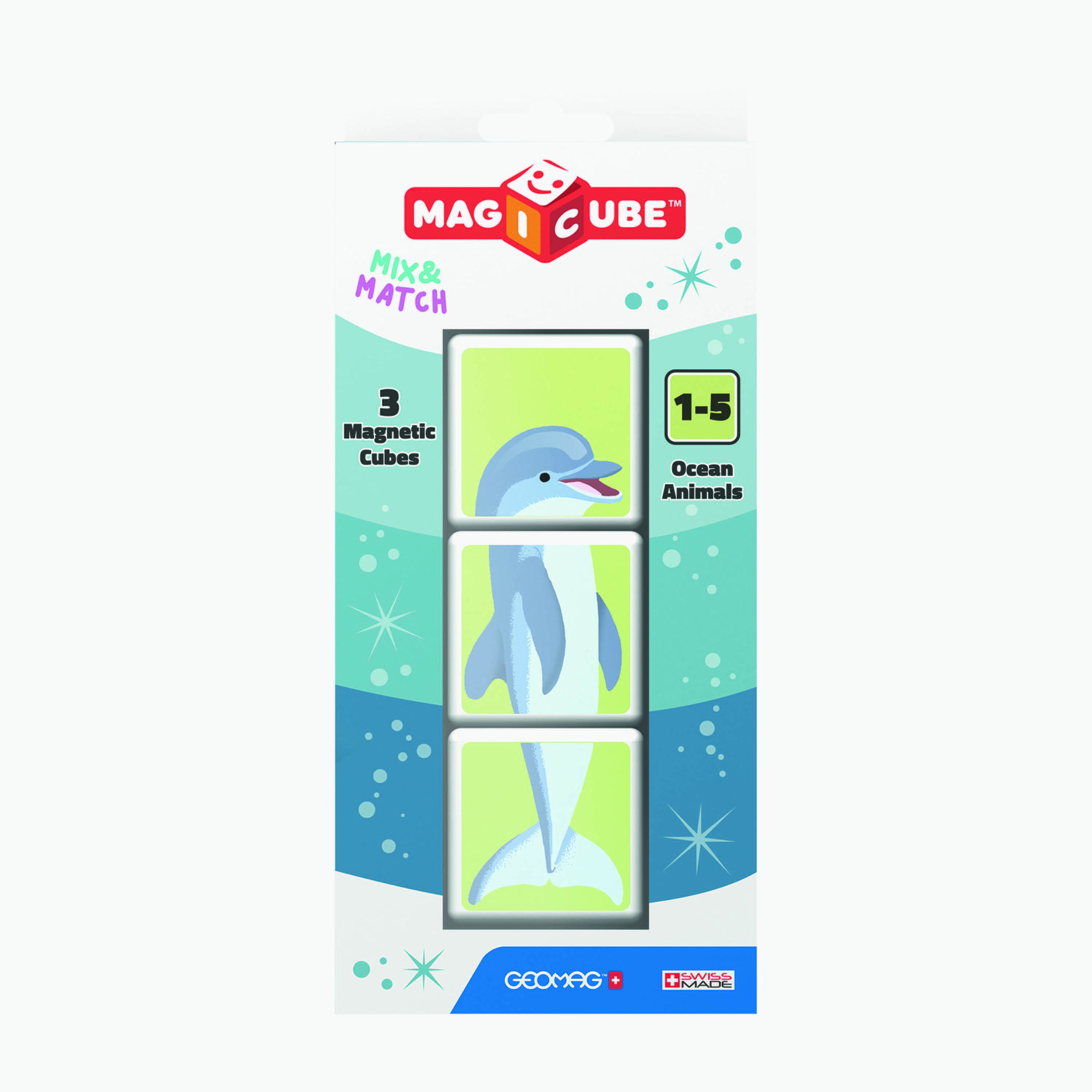 Geomag 3-Piece Magicube Mix & Match Ocean Animals STEM Toys-toys-buildingblocks-magnetictoys-image-3