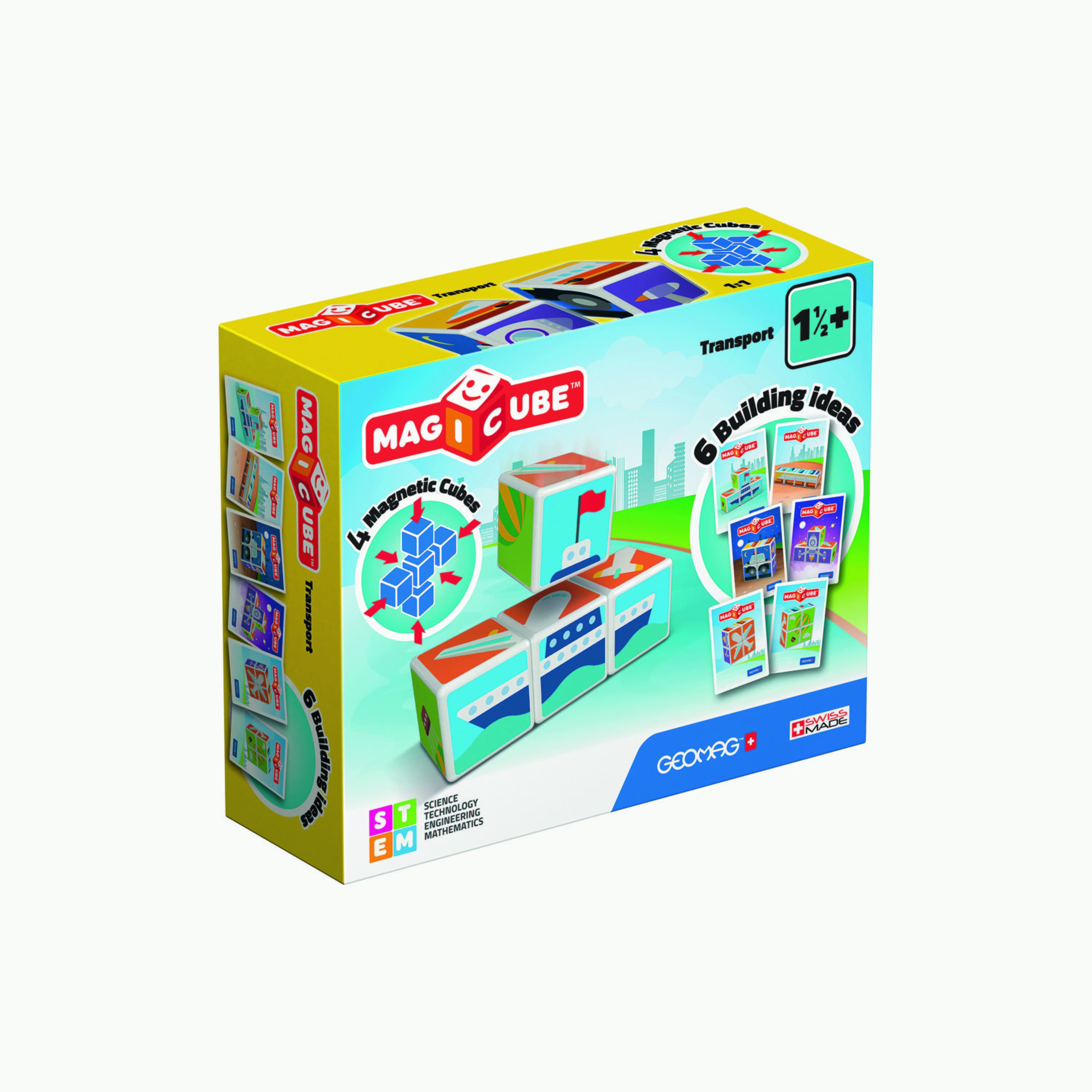 Geomag 7-Piece Magicube Printed Transport + Cards STEM Toys-toys-buildingblocks-magnetictoys-image-2