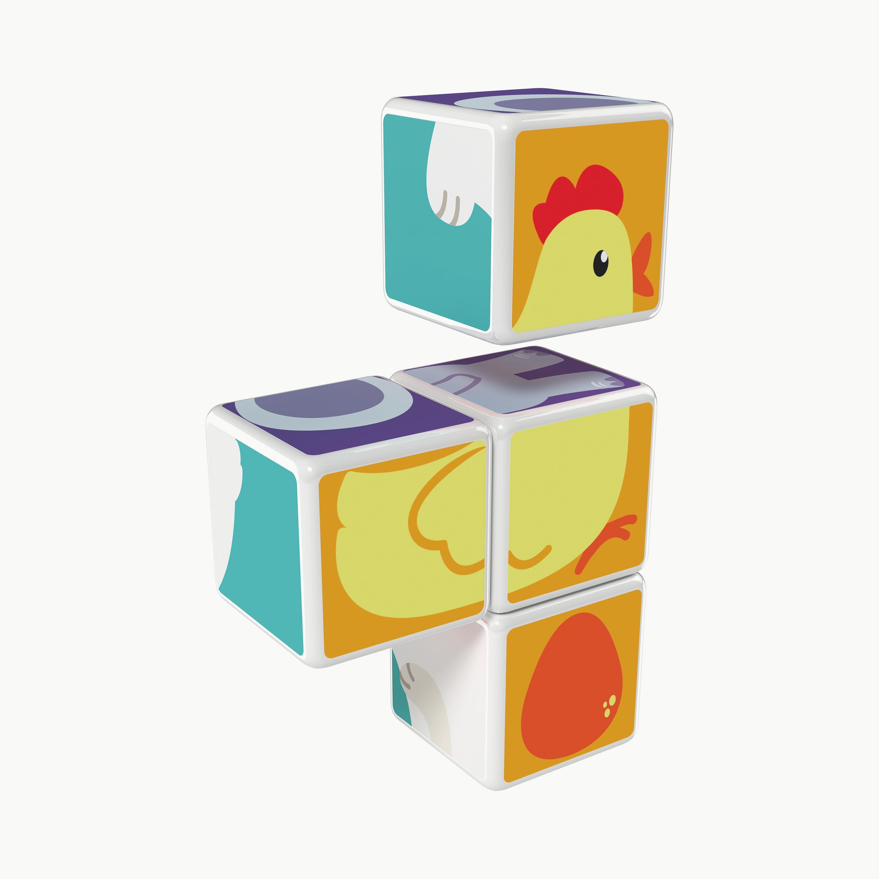 Geomag 7-Piece Magicube Printed Animal Friends & Cards STEM Toys-toys-buildingblocks-magnetictoys-image-1