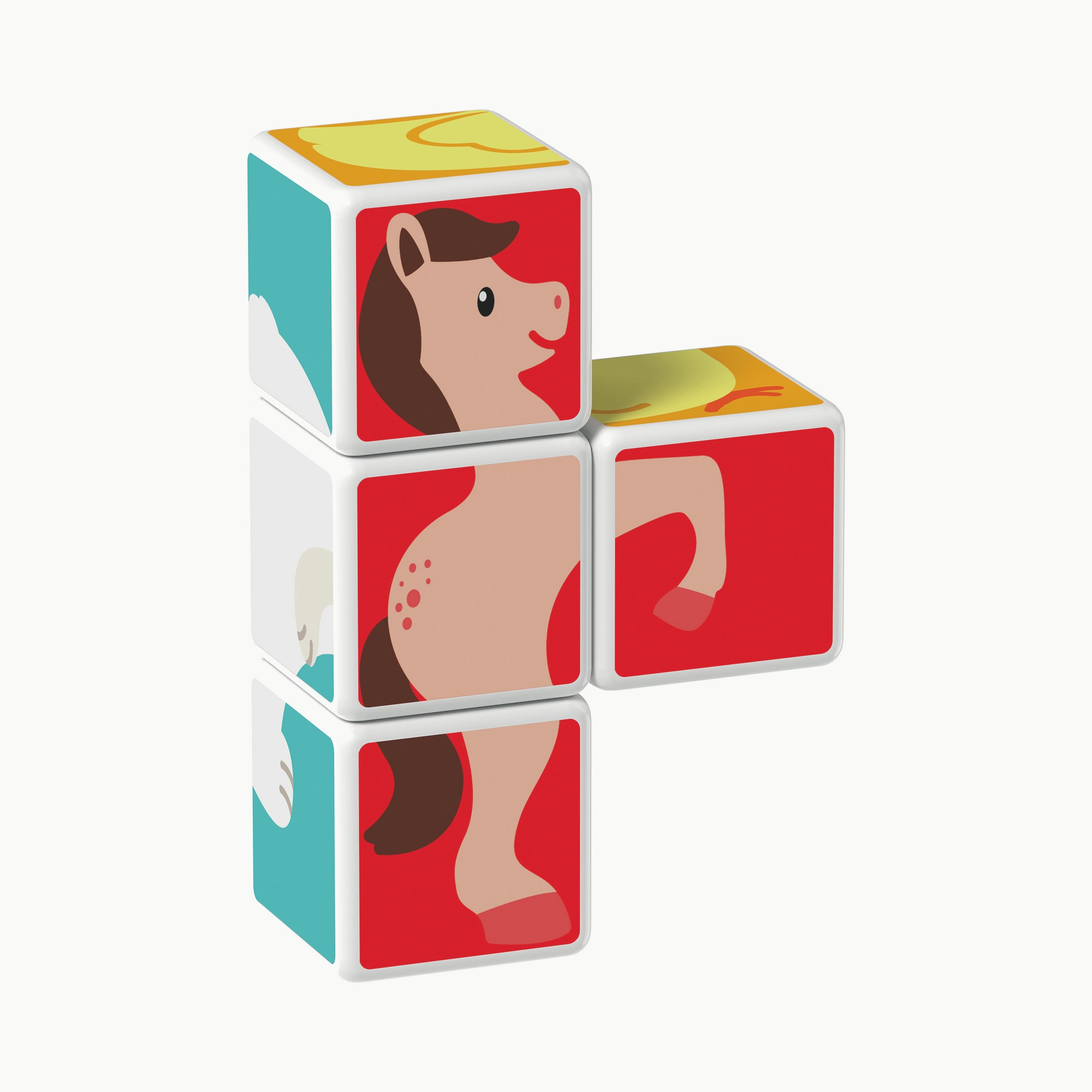 Geomag 7-Piece Magicube Printed Animal Friends & Cards STEM Toys-toys-buildingblocks-magnetictoys-image-6