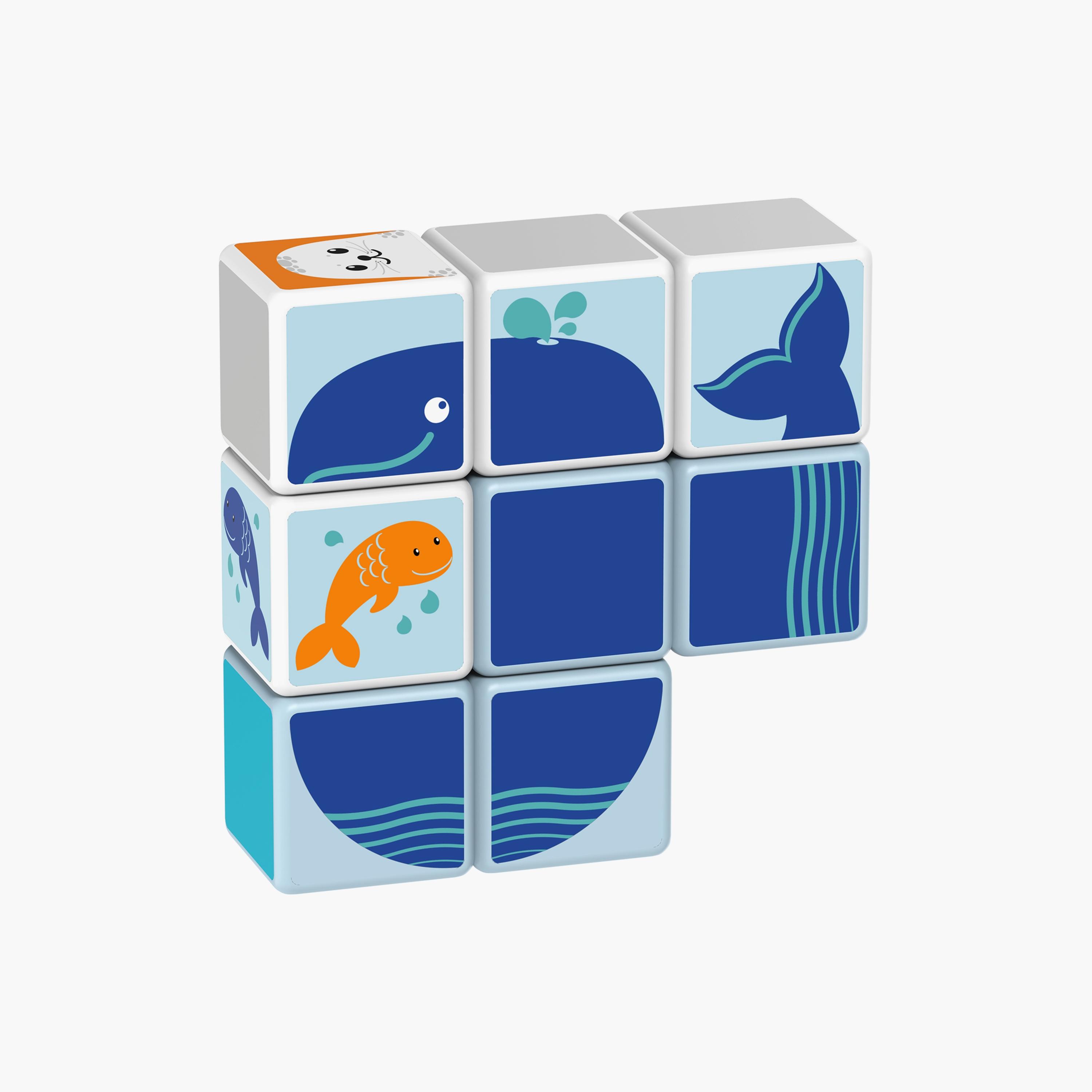 Geomag 10-Piece Magicube Polar-Sea Animals with Cards Magnet Toys-toys-playfigures-animals-image-2
