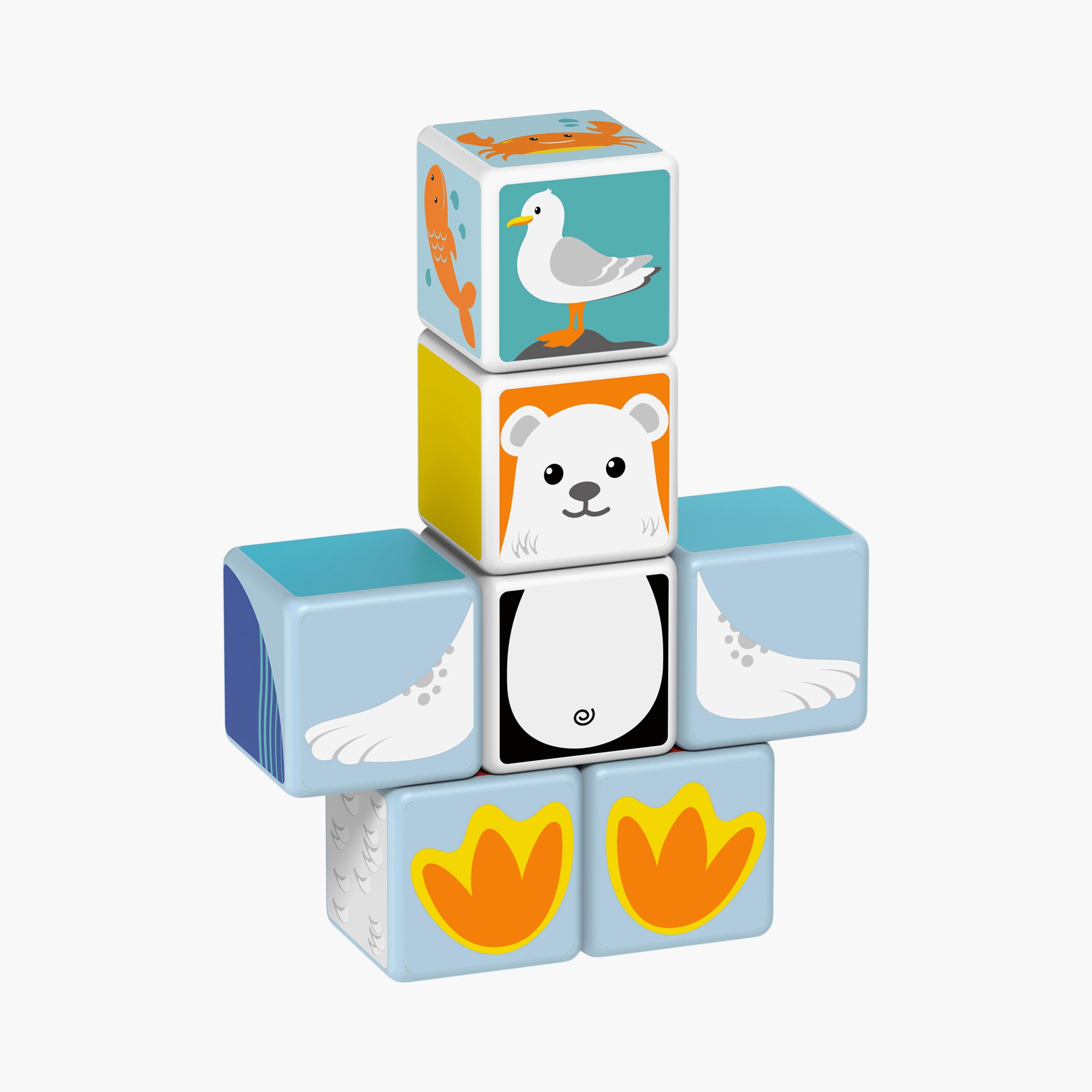 Geomag 10-Piece Magicube Polar-Sea Animals with Cards Magnet Toys-toys-playfigures-animals-image-3