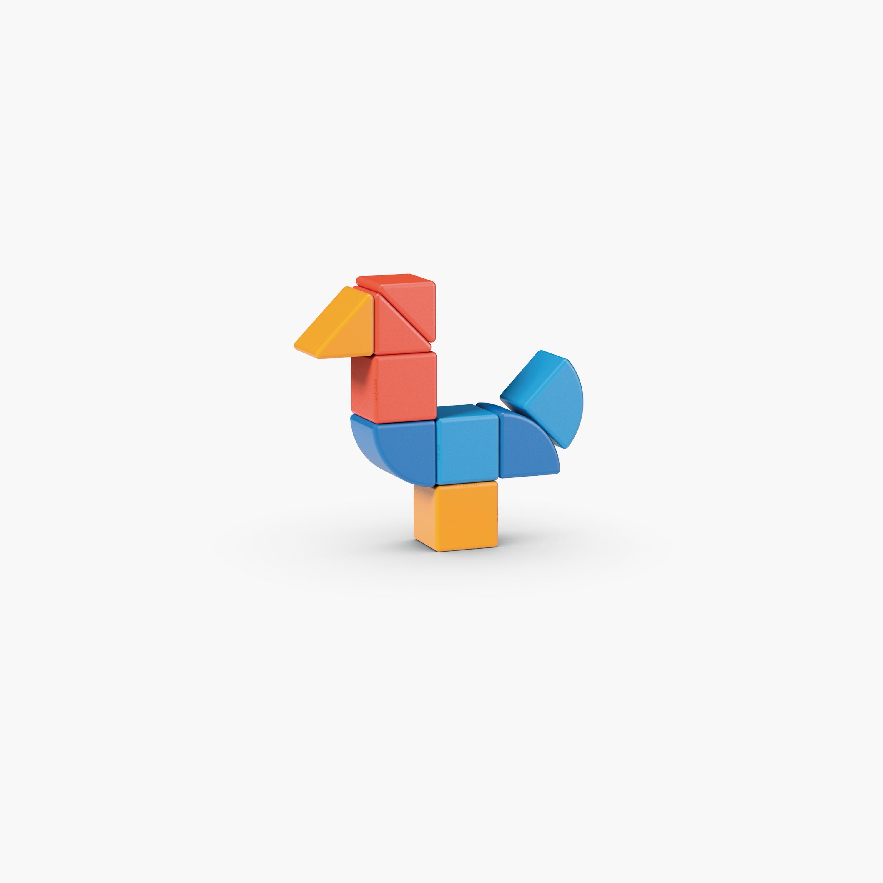 Geomag 9-Piece Magicube 3 Shapes Recycled Animals STEM Toys-toys-buildingblocks-magnetictoys-image-2