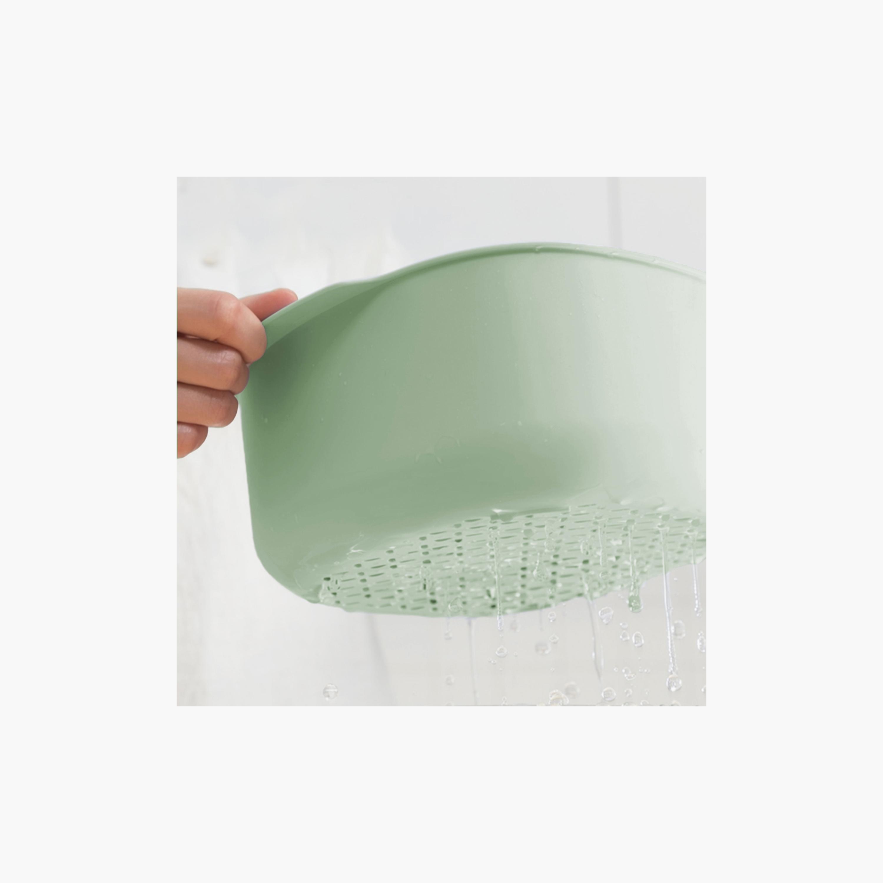 Inochi Yoko Square Colander & Bowl Set - 27cm - Avocado - Green-baby-feeding-mealtimeessentials-image-8