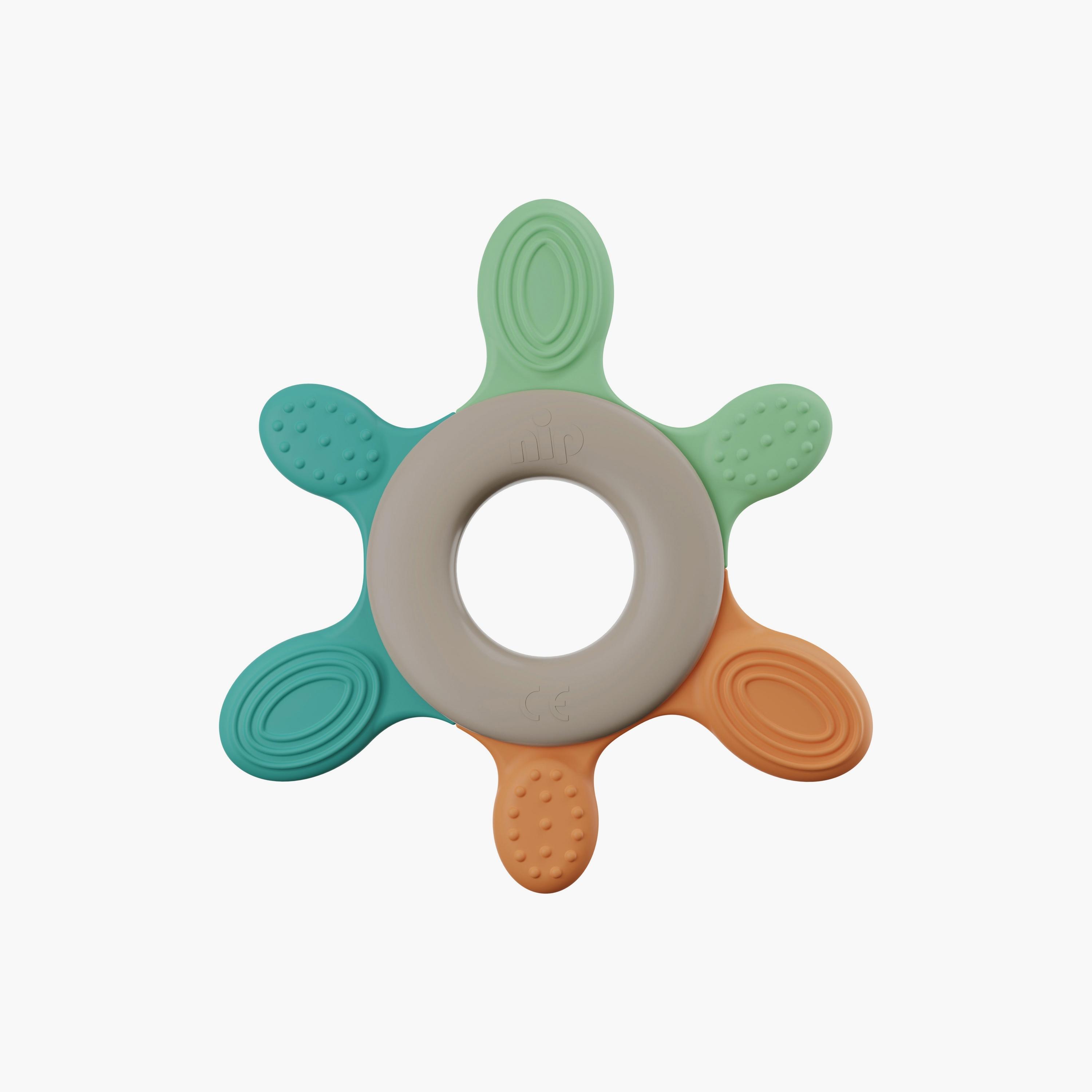 Nip Eco-Friendly Play Green Teething Ring - 3 Months+-toys-babyandtoddlertoys-rattlesandteethers-image-2