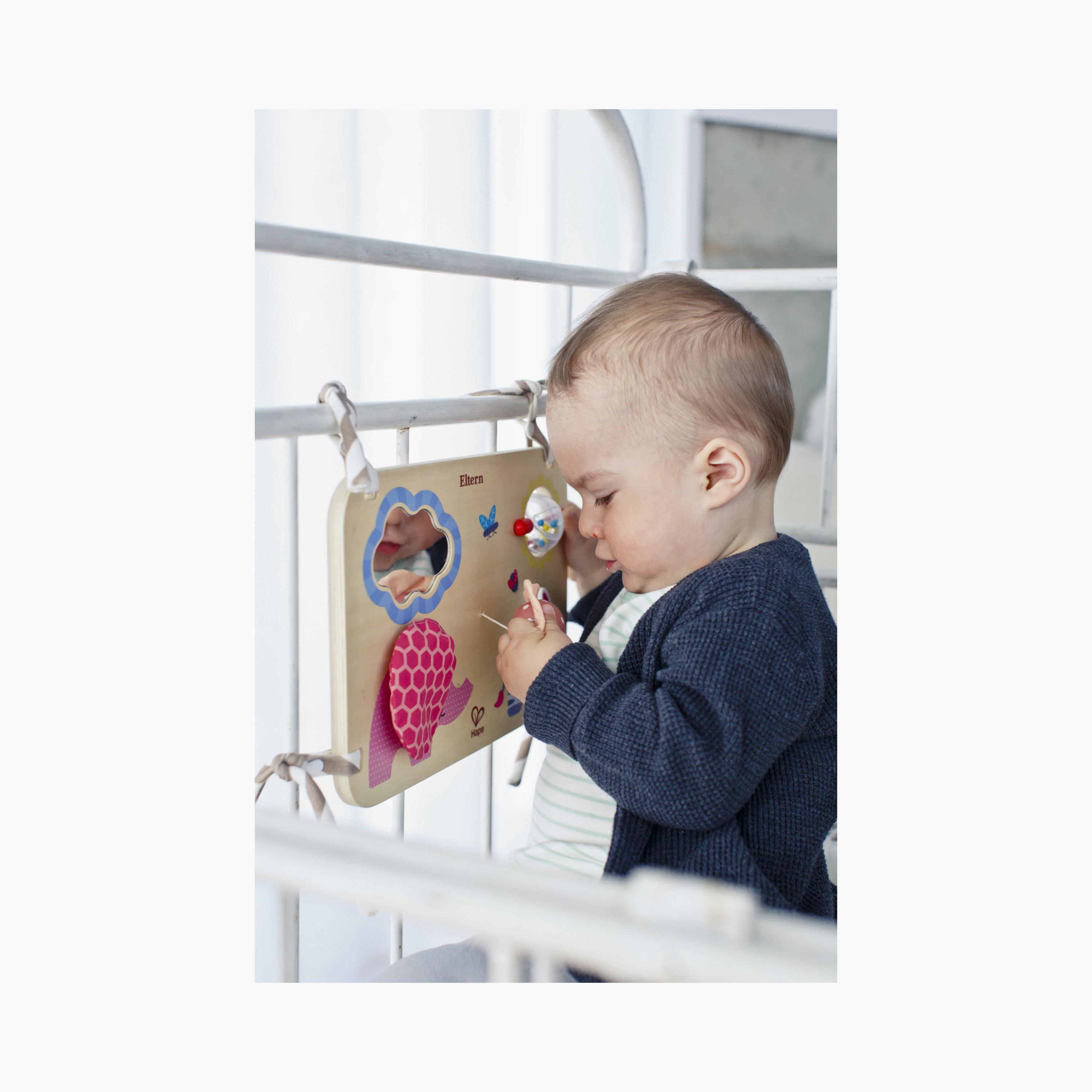 Hape Busy Buddies Crib - Sensory Activity Board-toys-babyandtoddlertoys-strollertoys-image-6