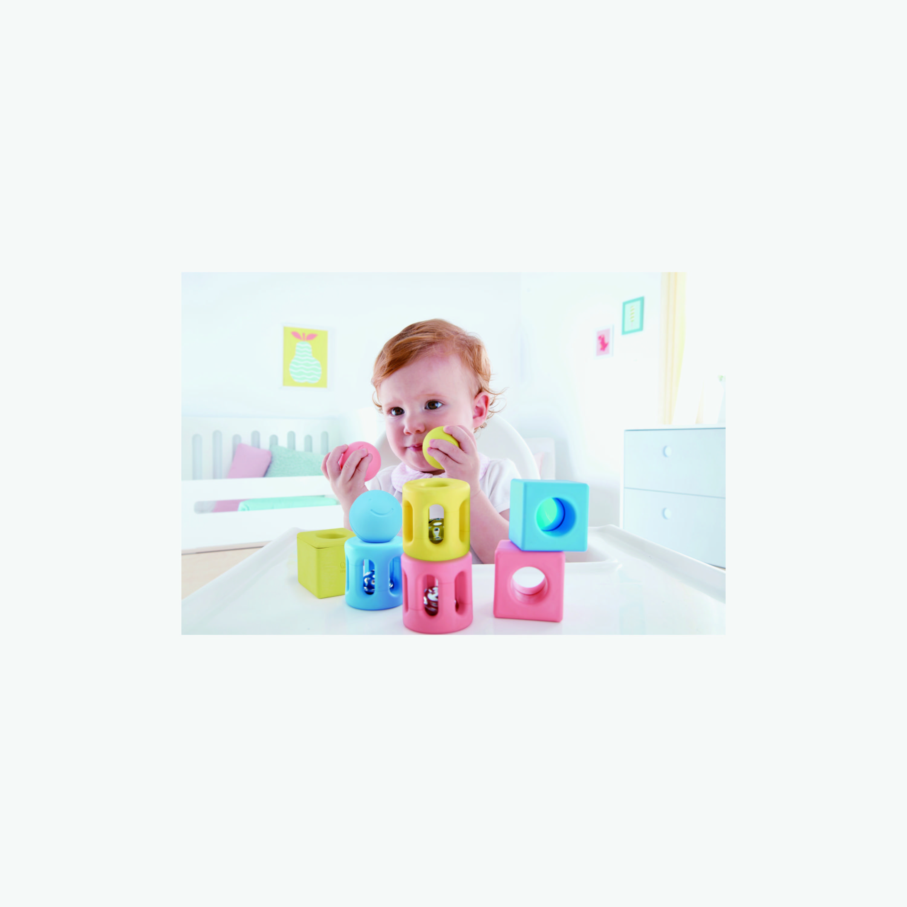 Hape 9-Piece Infant Geometric Rattle Trio-toys-babyandtoddlertoys-rattlesandteethers-image-3