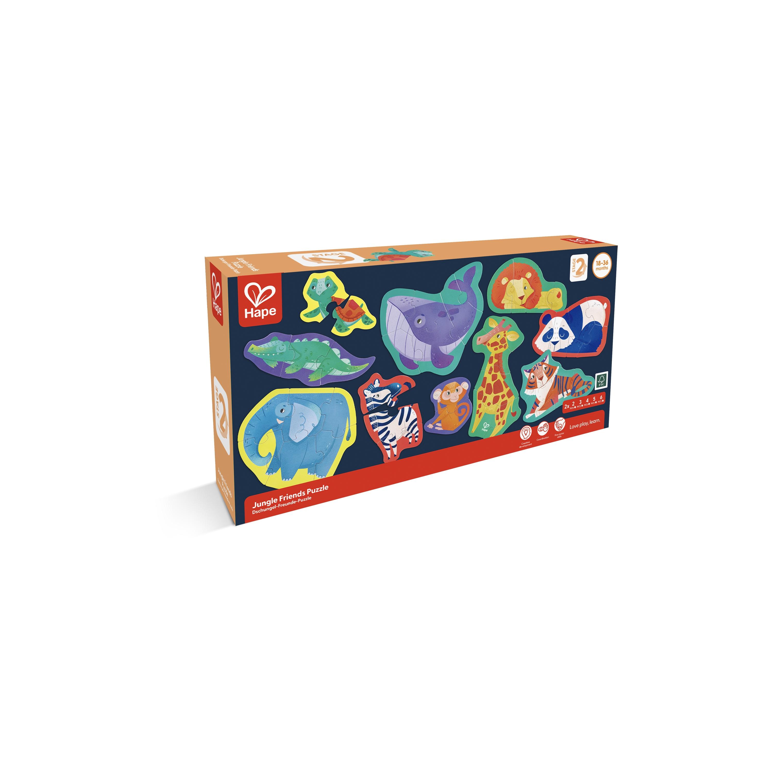 Hape 40-Piece Jungle Friends Stage 2 Educational Puzzle-toys-indoortoys-puzzles-image-2