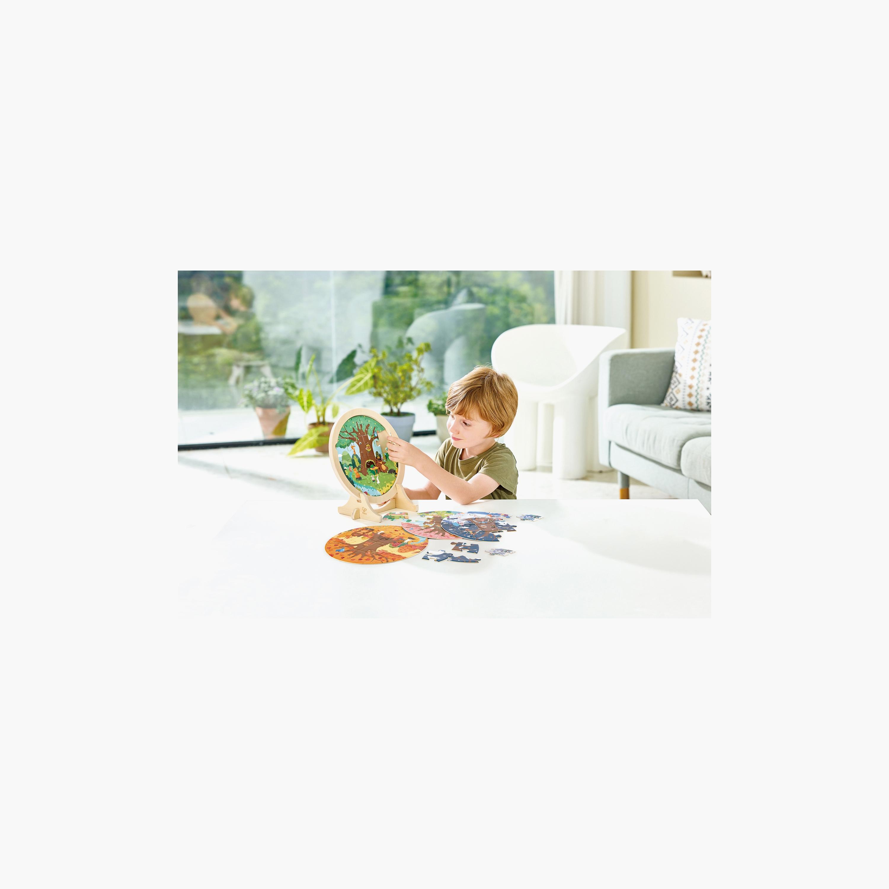 Hape 25-Piece 4 Seasons Layer Educational Puzzle with stand-toys-indoortoys-puzzles-image-11