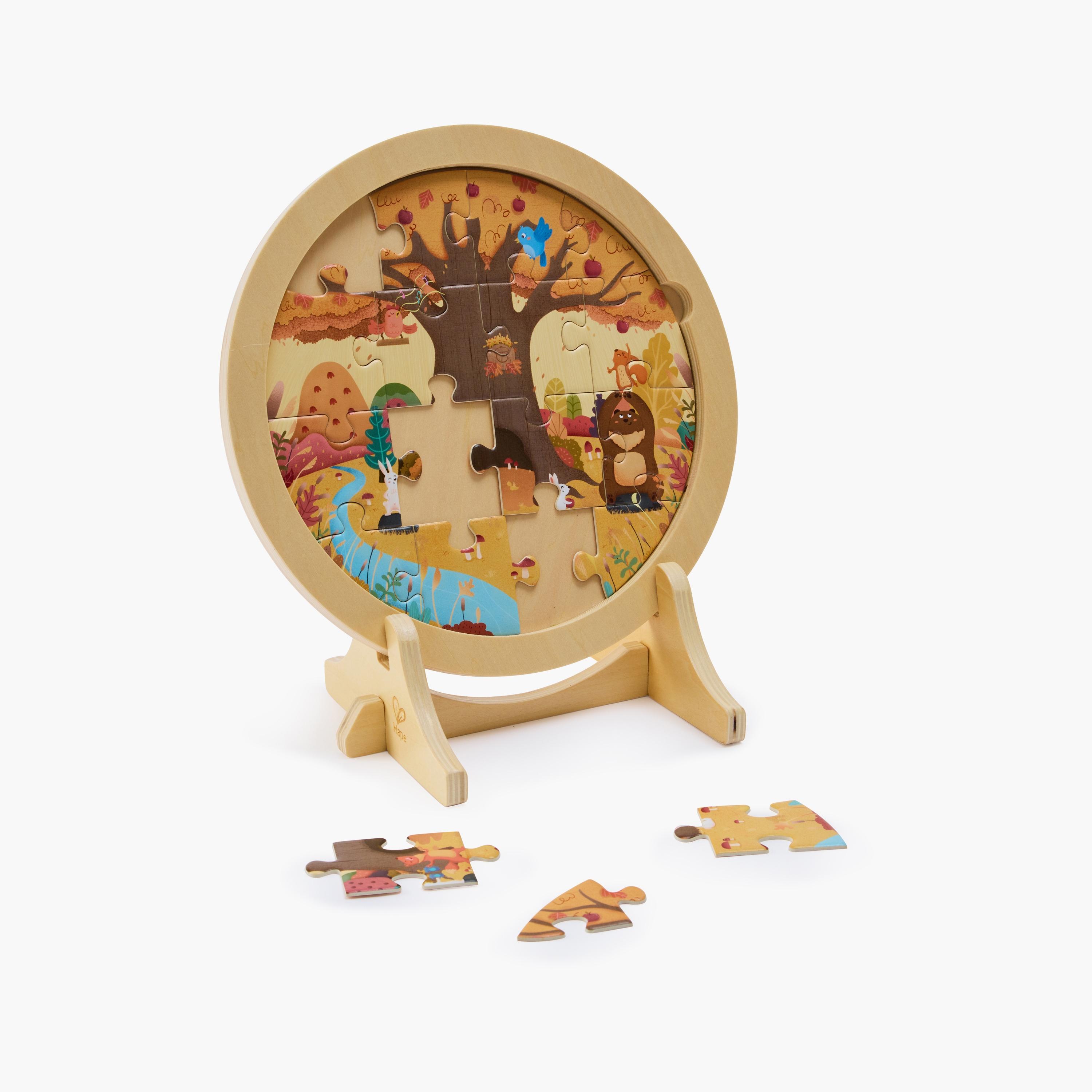 Hape 25-Piece 4 Seasons Layer Educational Puzzle with stand-toys-indoortoys-puzzles-image-8