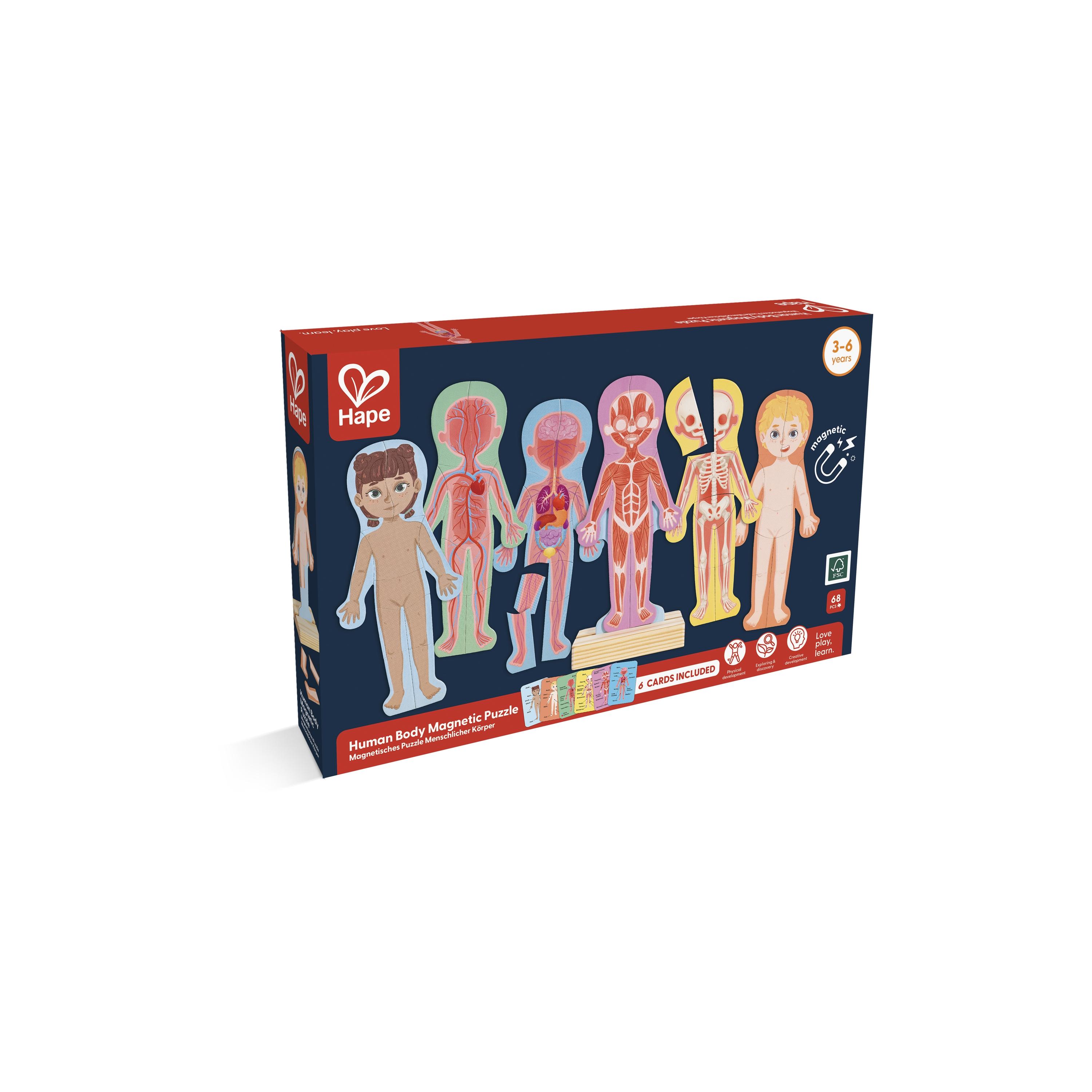Hape 68-Piece Human Body Parts Magnetic Learning Puzzle-toys-indoortoys-puzzles-image-7