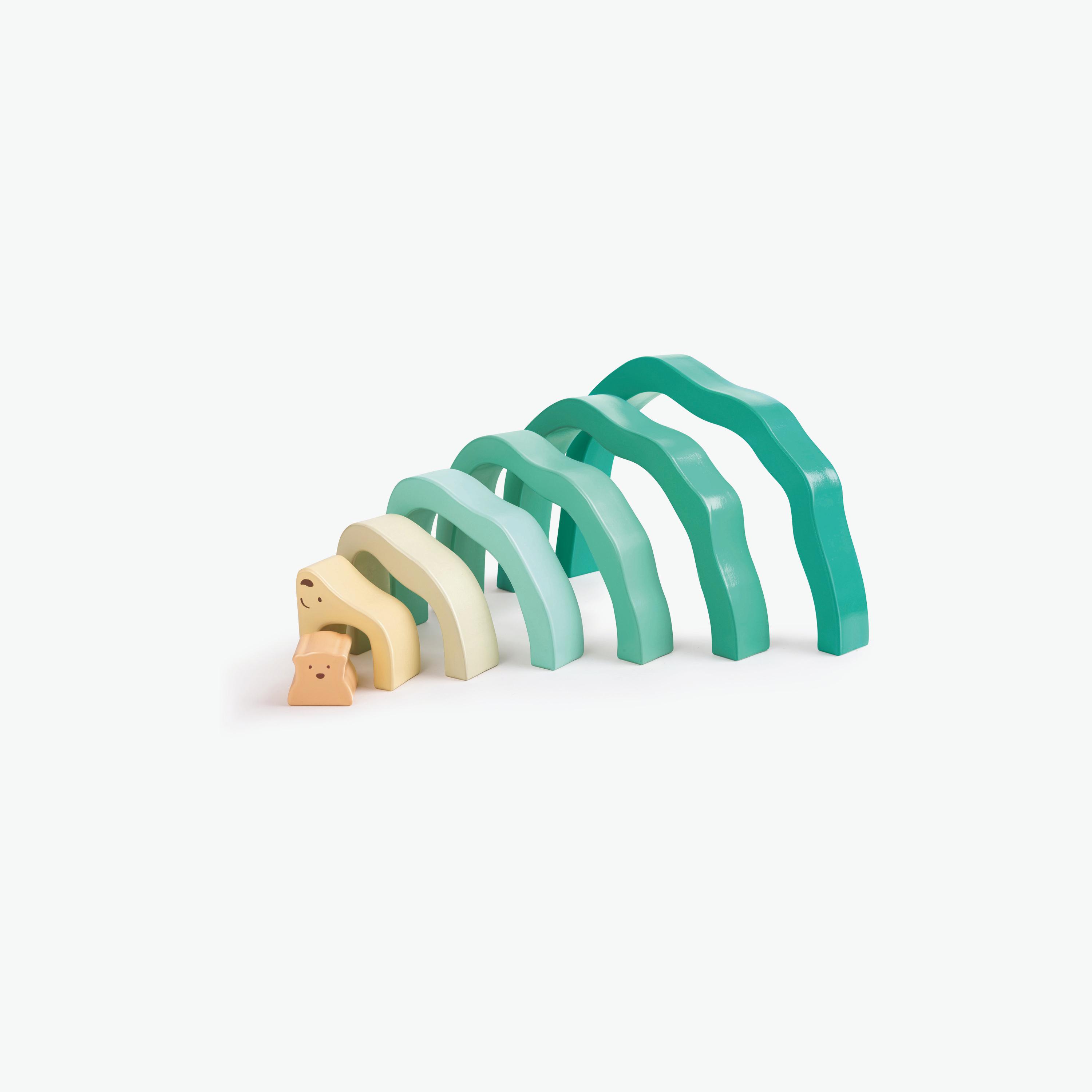 Hape Arctic Polar Bear Stacking Blocks Learning Toy-toys-babyandtoddlertoys-stackingandnestingtoys-image-1