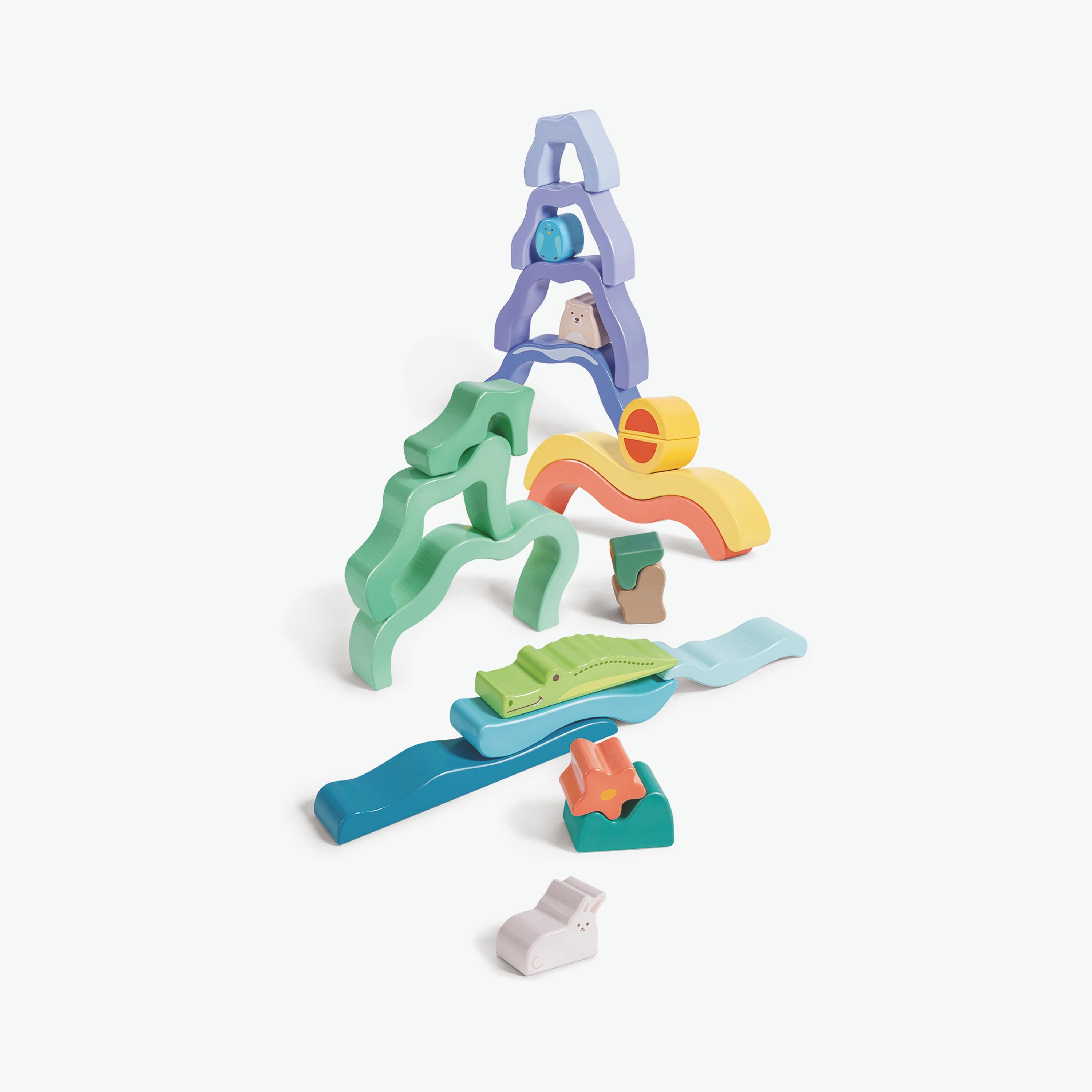Hape 22-Piece Nature Scene & Animal Stacking Wooden Blocks-toys-babyandtoddlertoys-stackingandnestingtoys-image-4