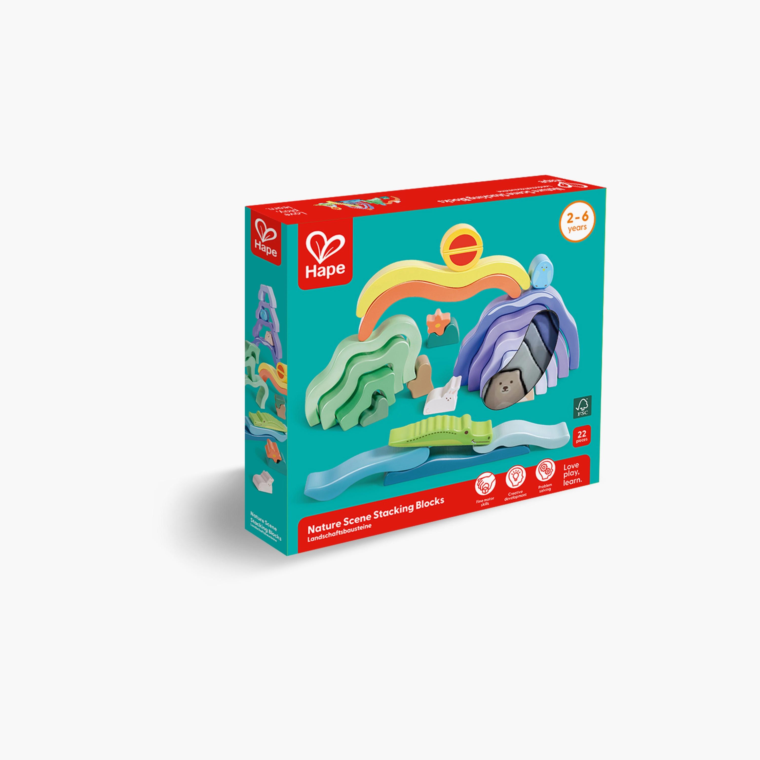 Hape 22-Piece Nature Scene & Animal Stacking Wooden Blocks-toys-babyandtoddlertoys-stackingandnestingtoys-image-6