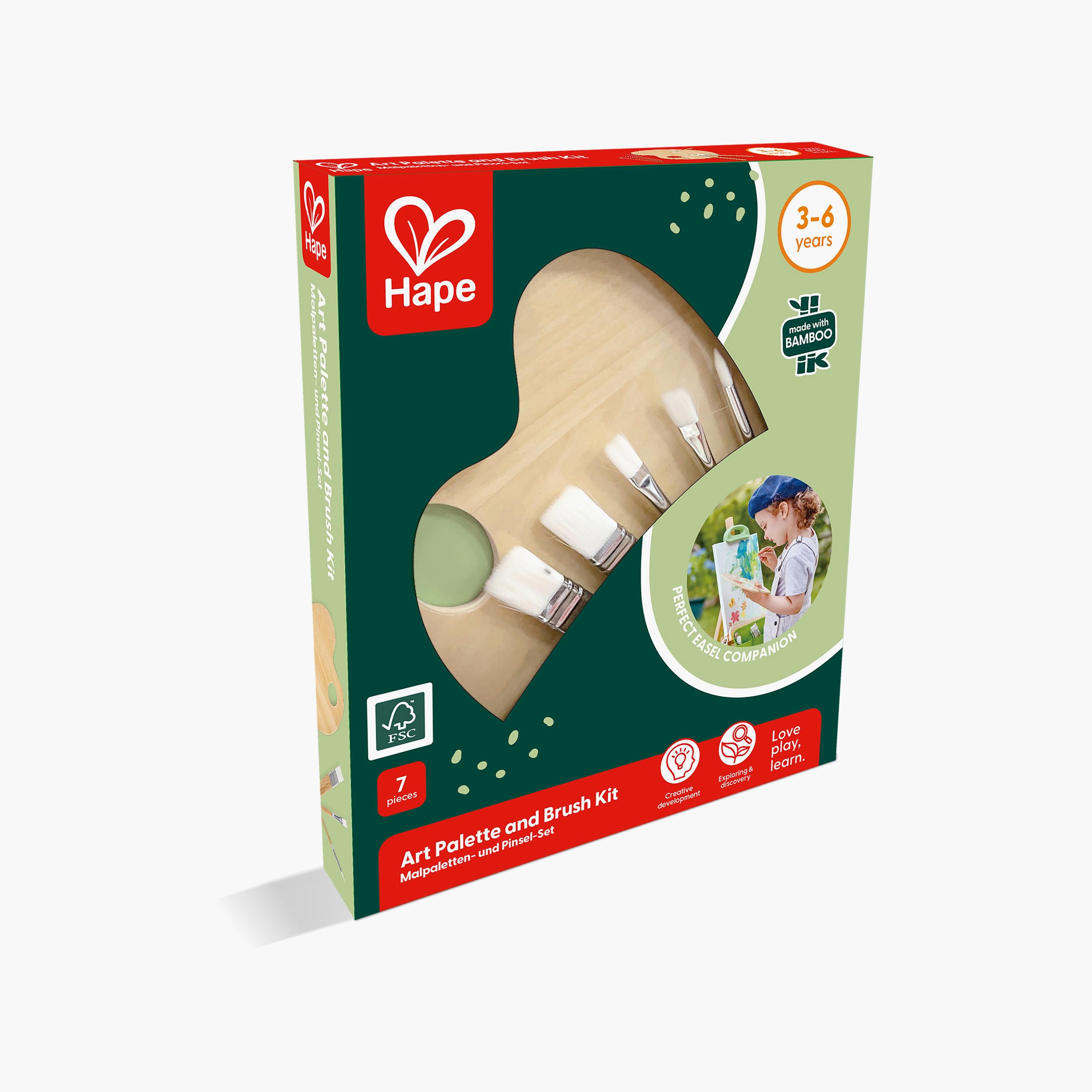Hape 7-Piece Bamboo Art Palette & Brush Kit-school-artsandcrafts-image-4